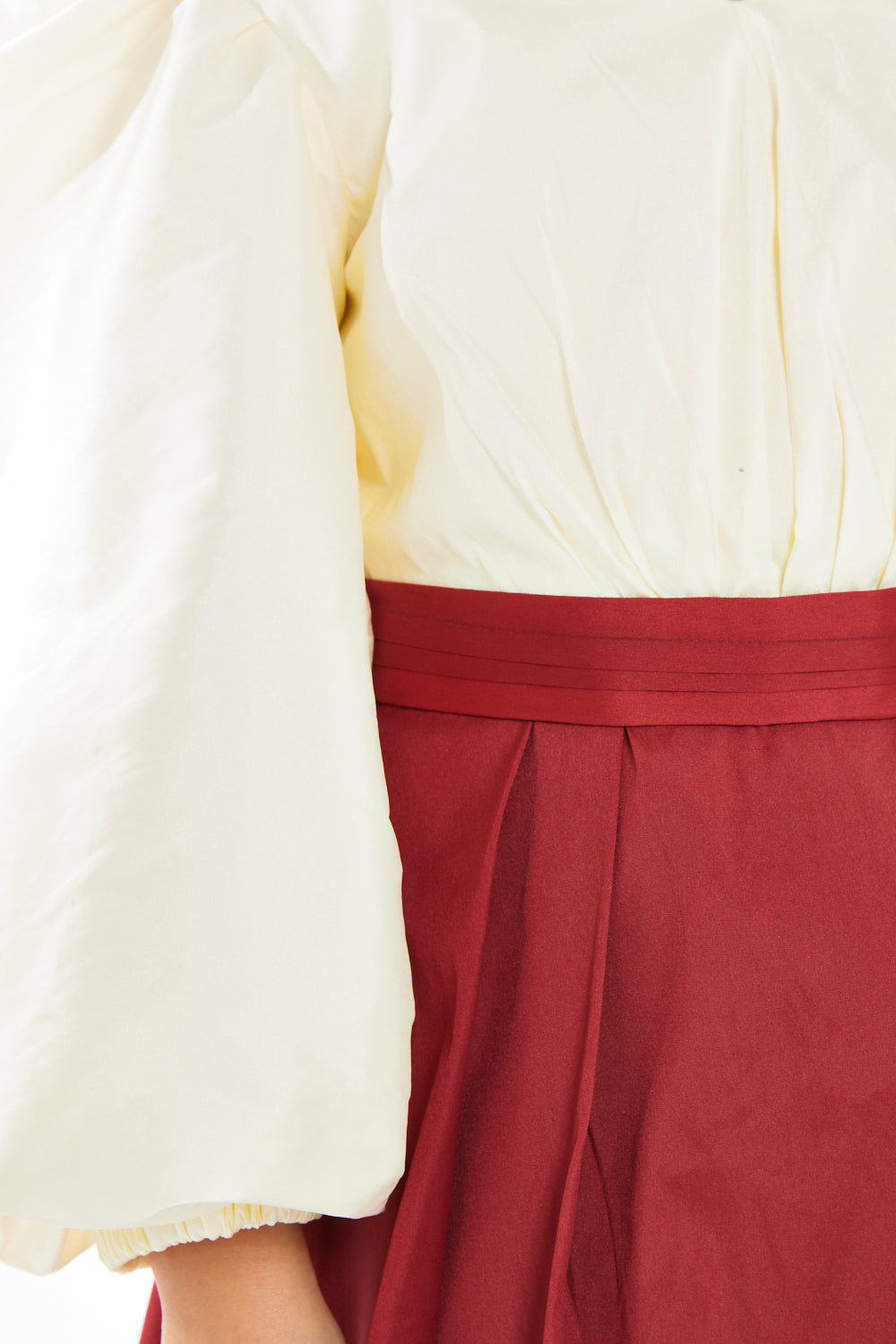 Duchess Sleeve Colorblock Gown