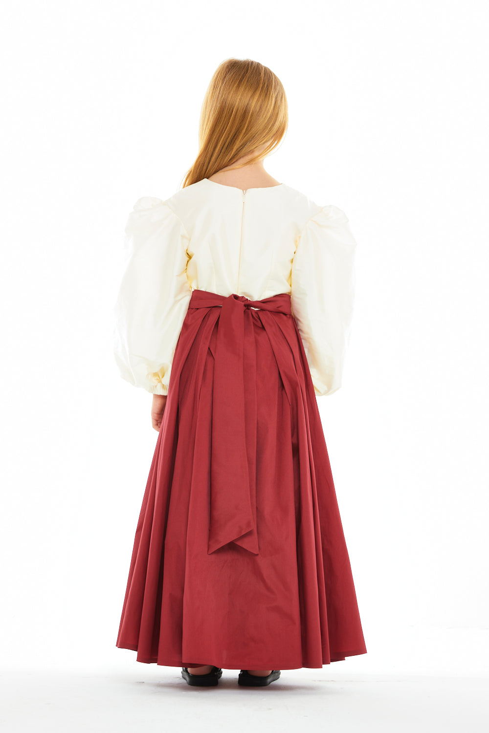 Duchess Sleeve Colorblock Gown