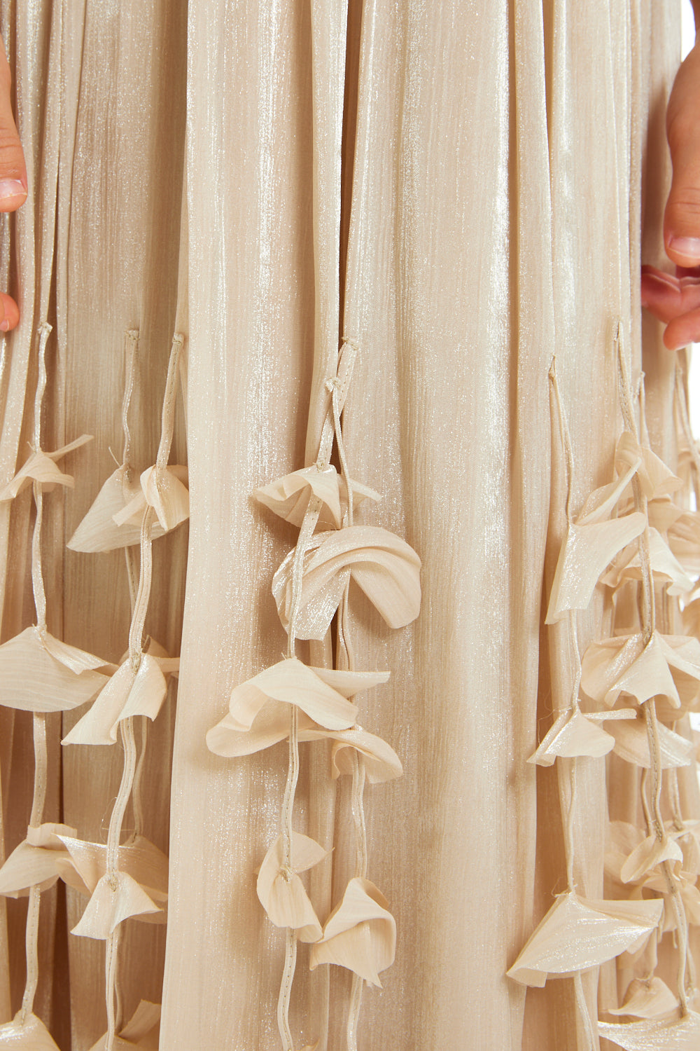 Falling Petals Pleated Dress