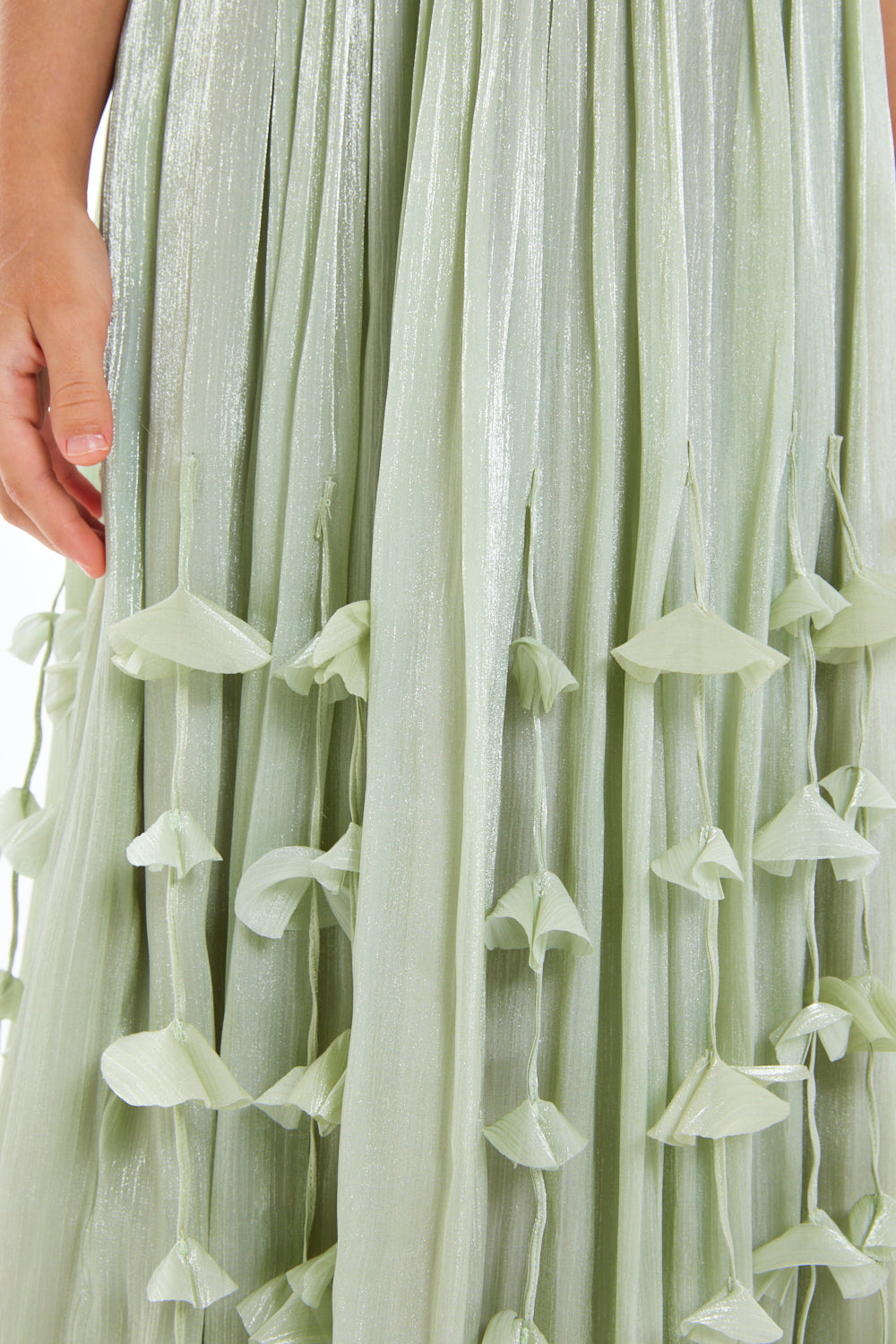Falling Petals Pleated Dress