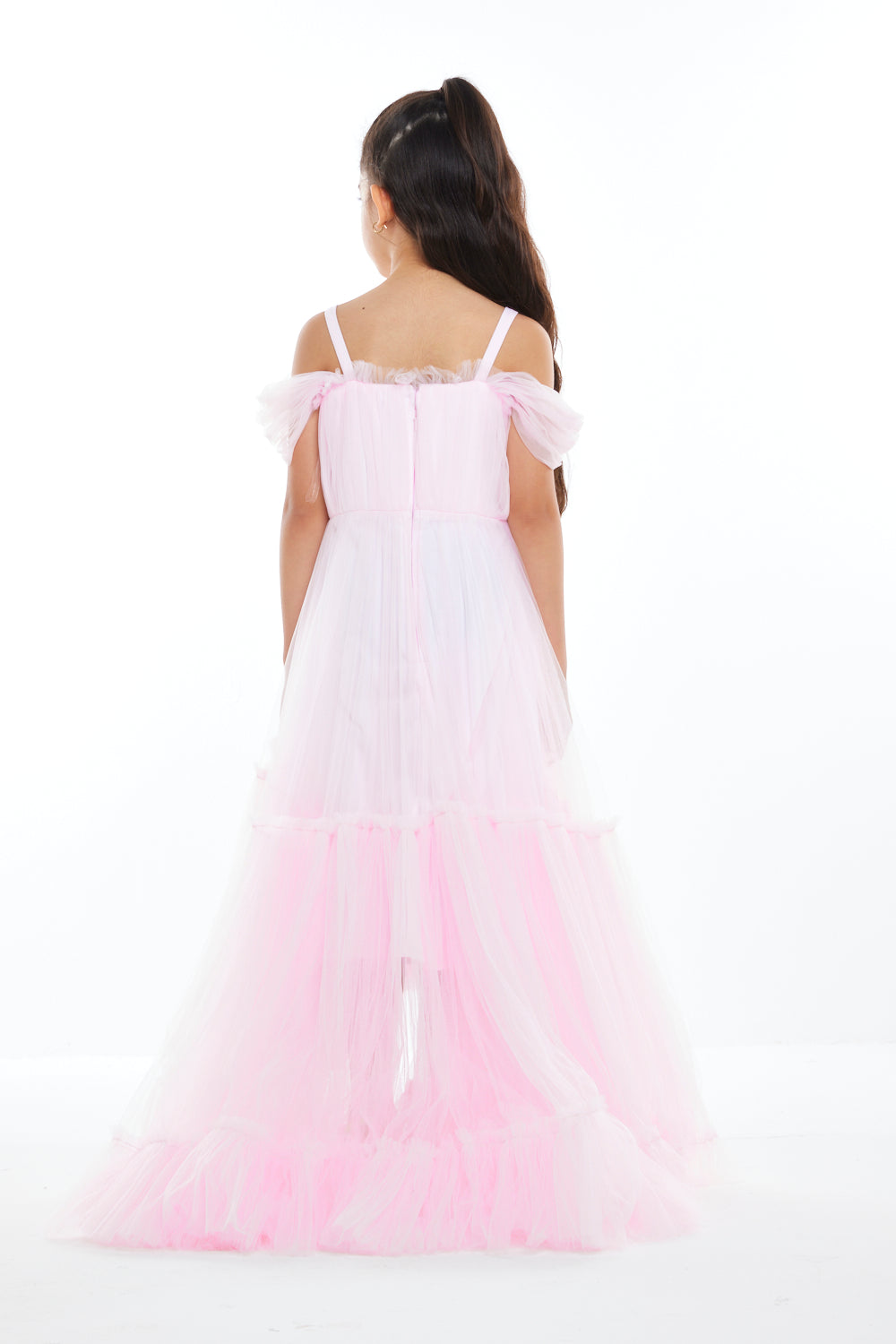 Whisper Tulle Cascade Dress