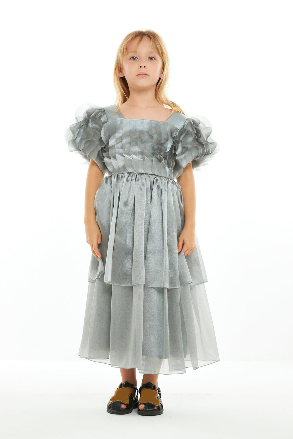 Organza Bloom Sleeve Dress