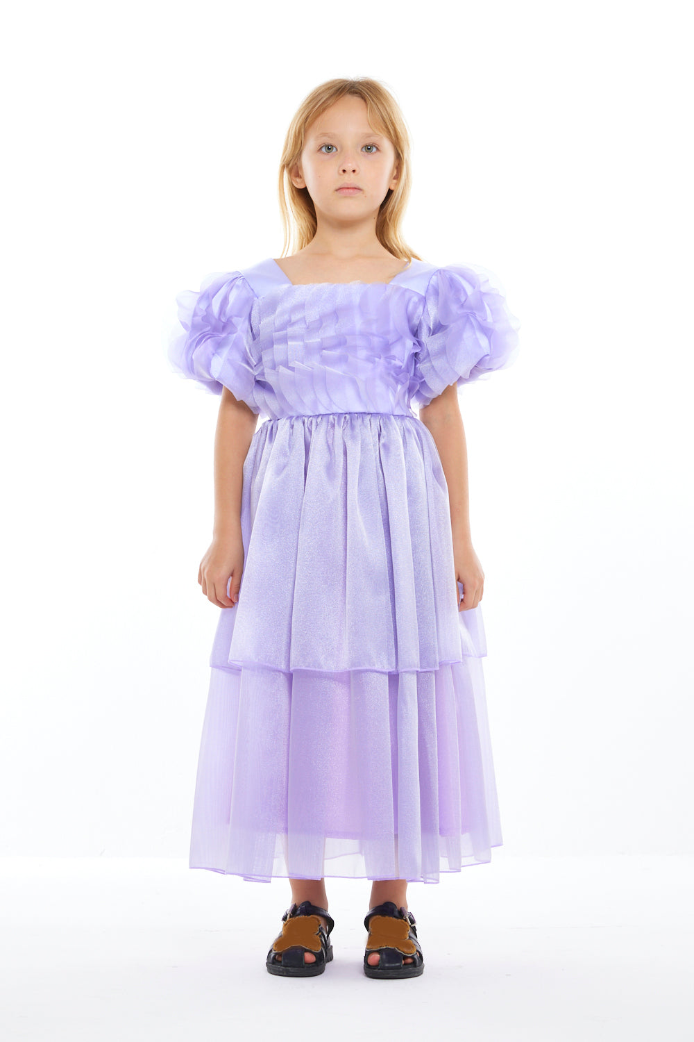 Organza Bloom Sleeve Dress