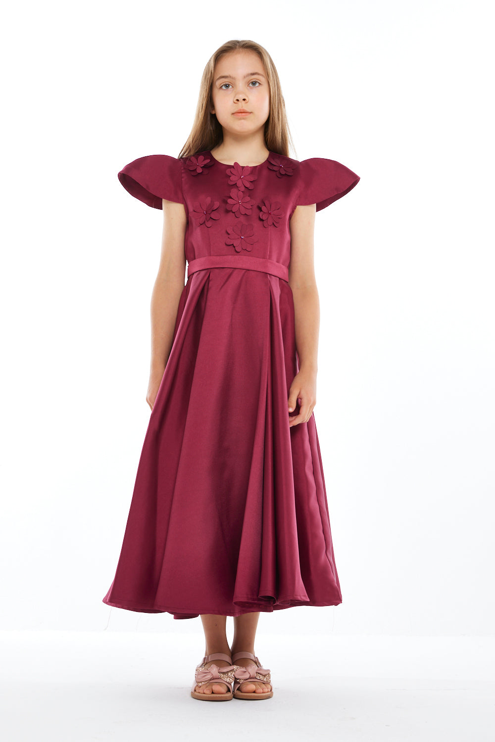 Floral Petal Sleeve Dress