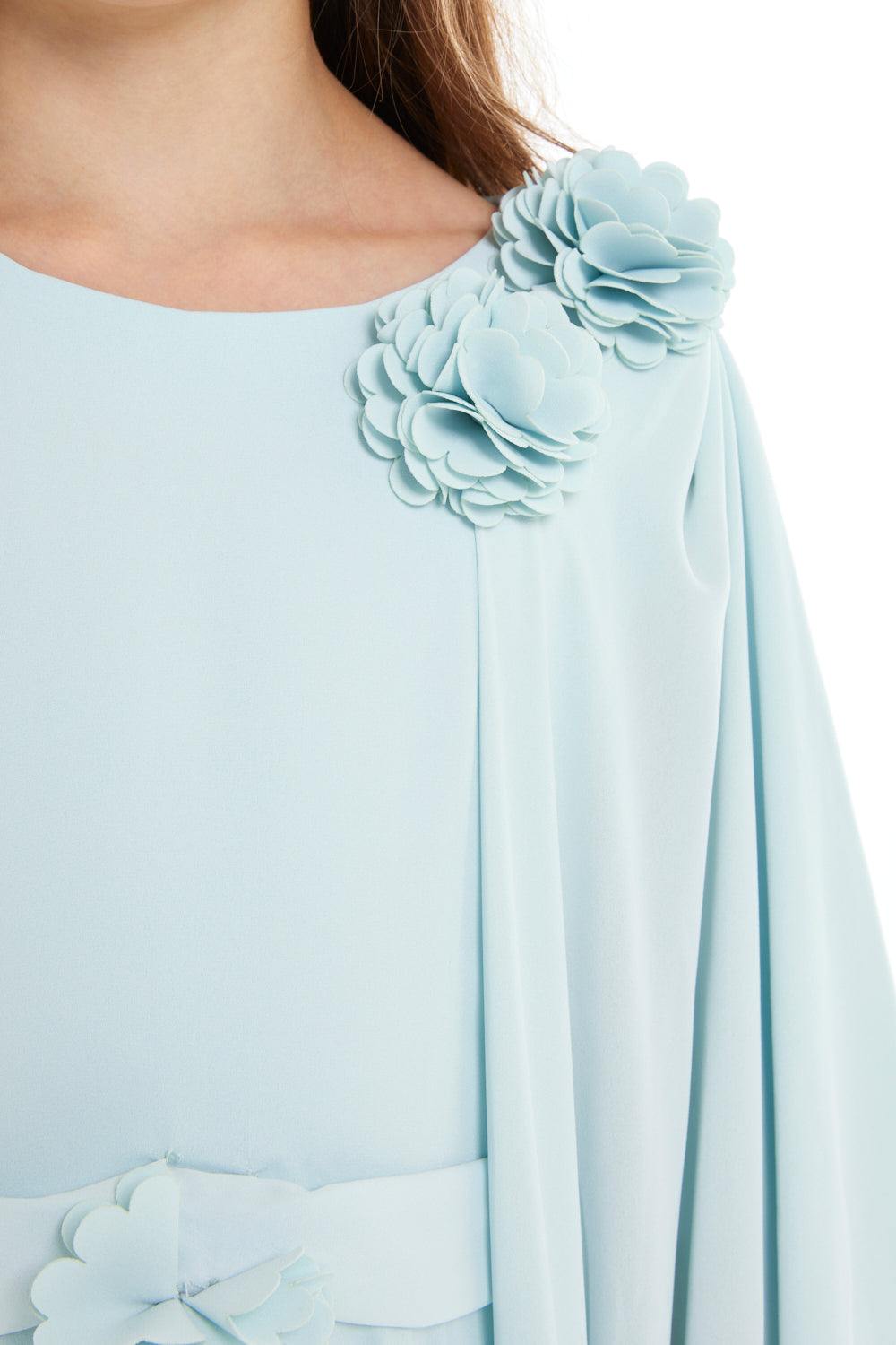 Floral Cape Sleeve Dress