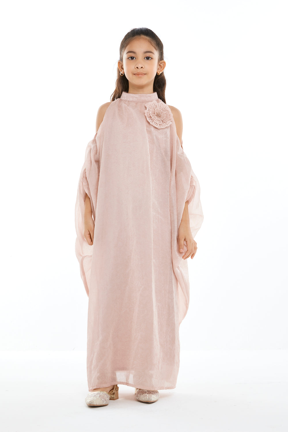 Petal Veil Kaftan Dress
