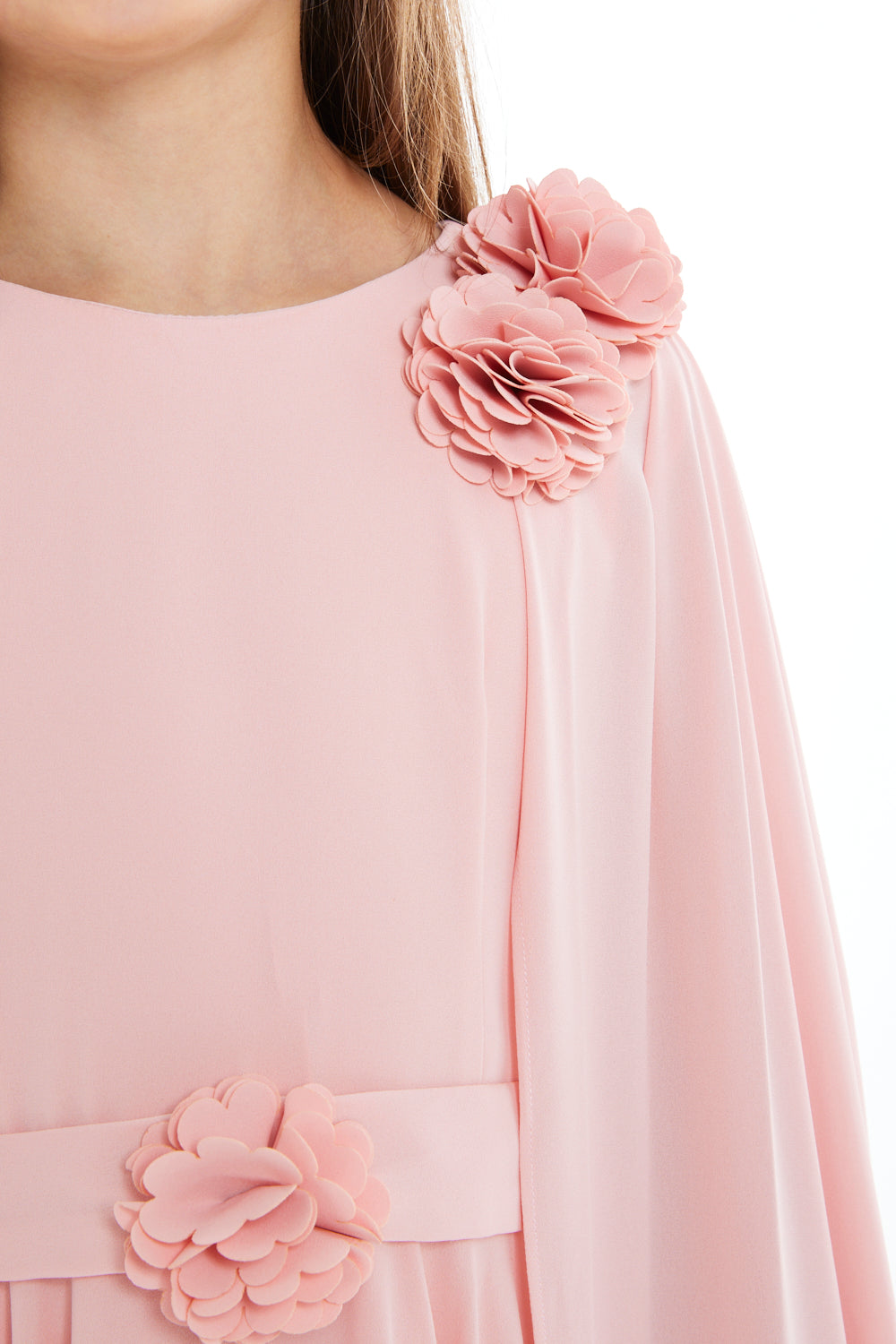 Floral Cape Sleeve Dress
