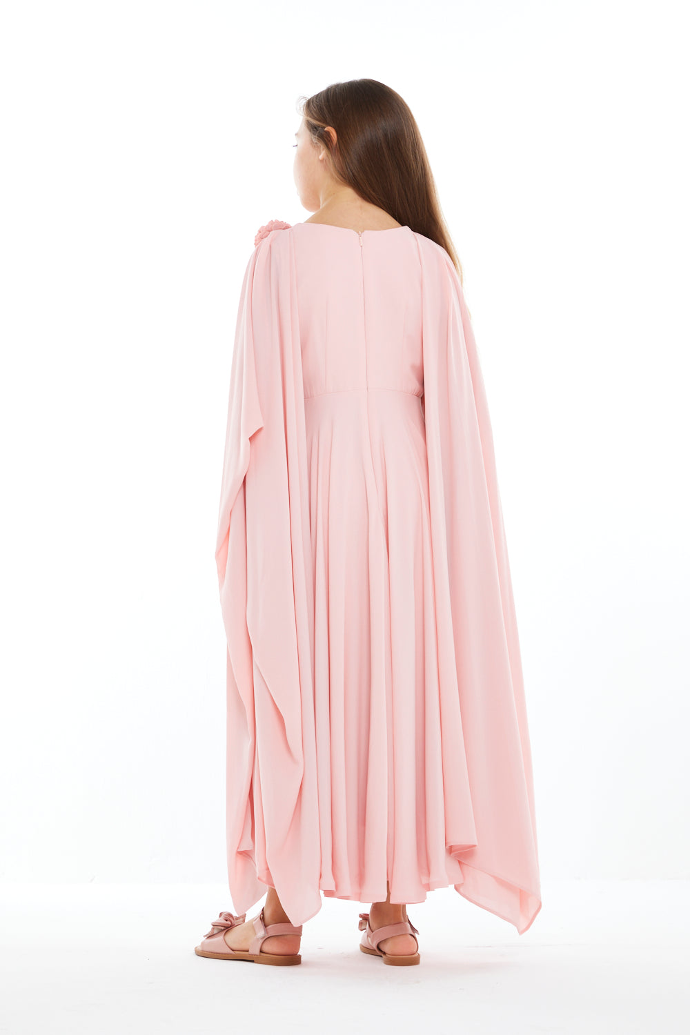 Floral Cape Sleeve Dress