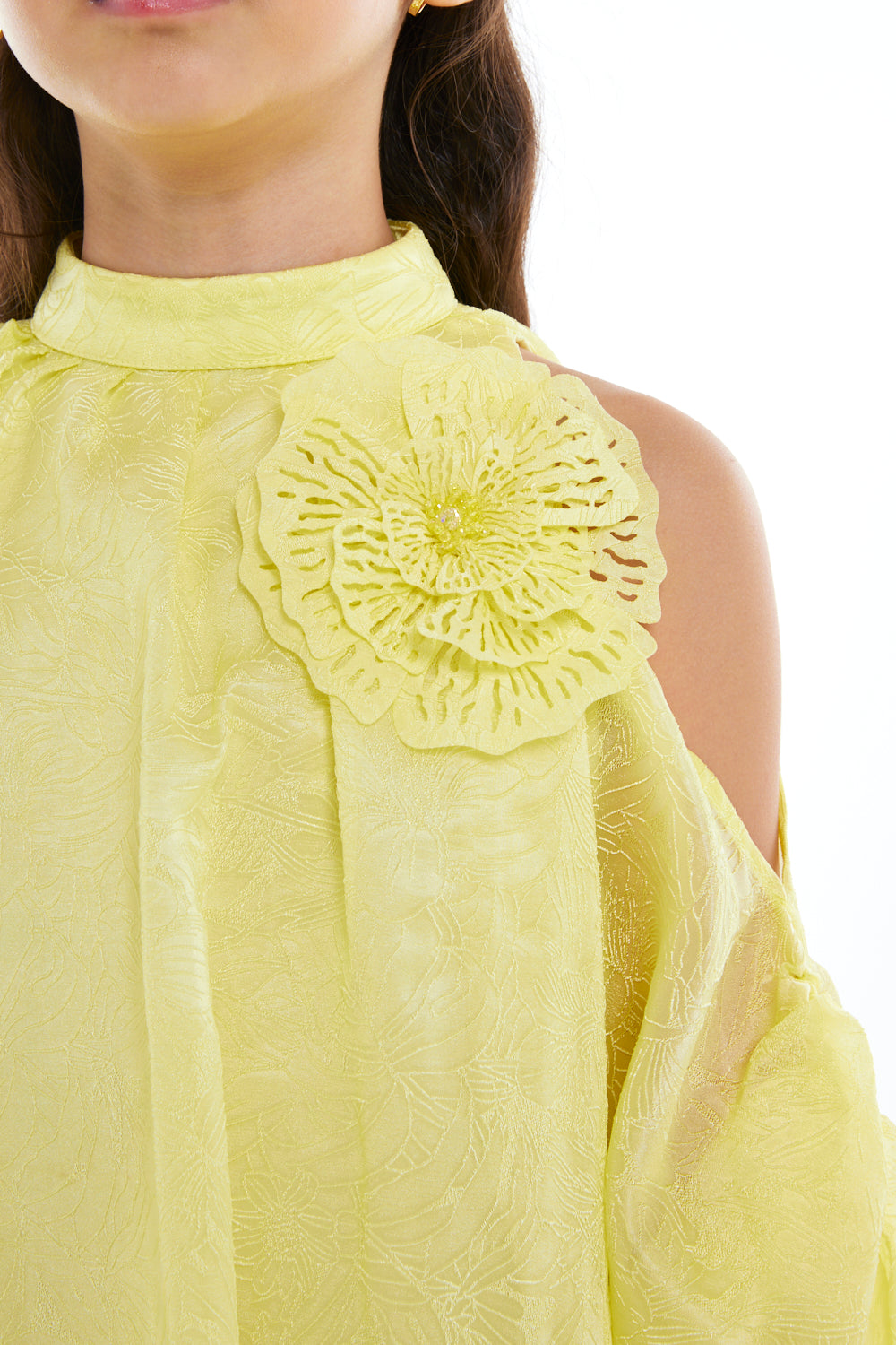Petal Veil Kaftan Dress