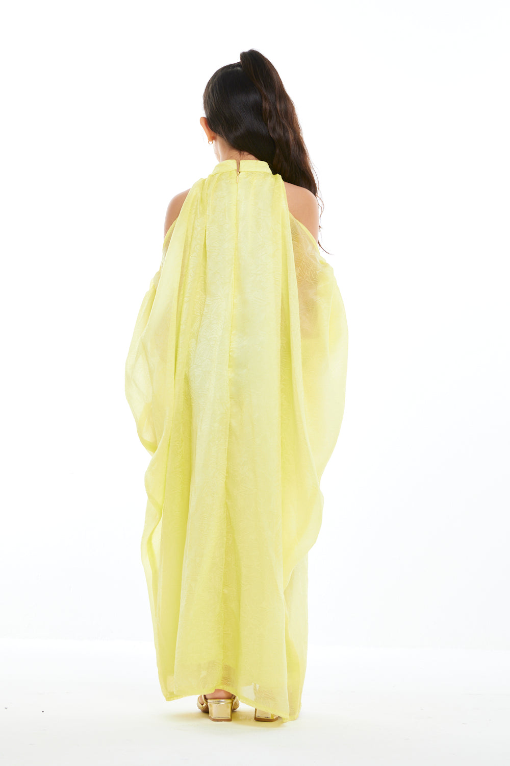 Petal Veil Kaftan Dress