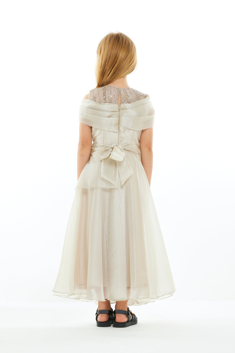 Crystal Halo Off-Shoulder Dress