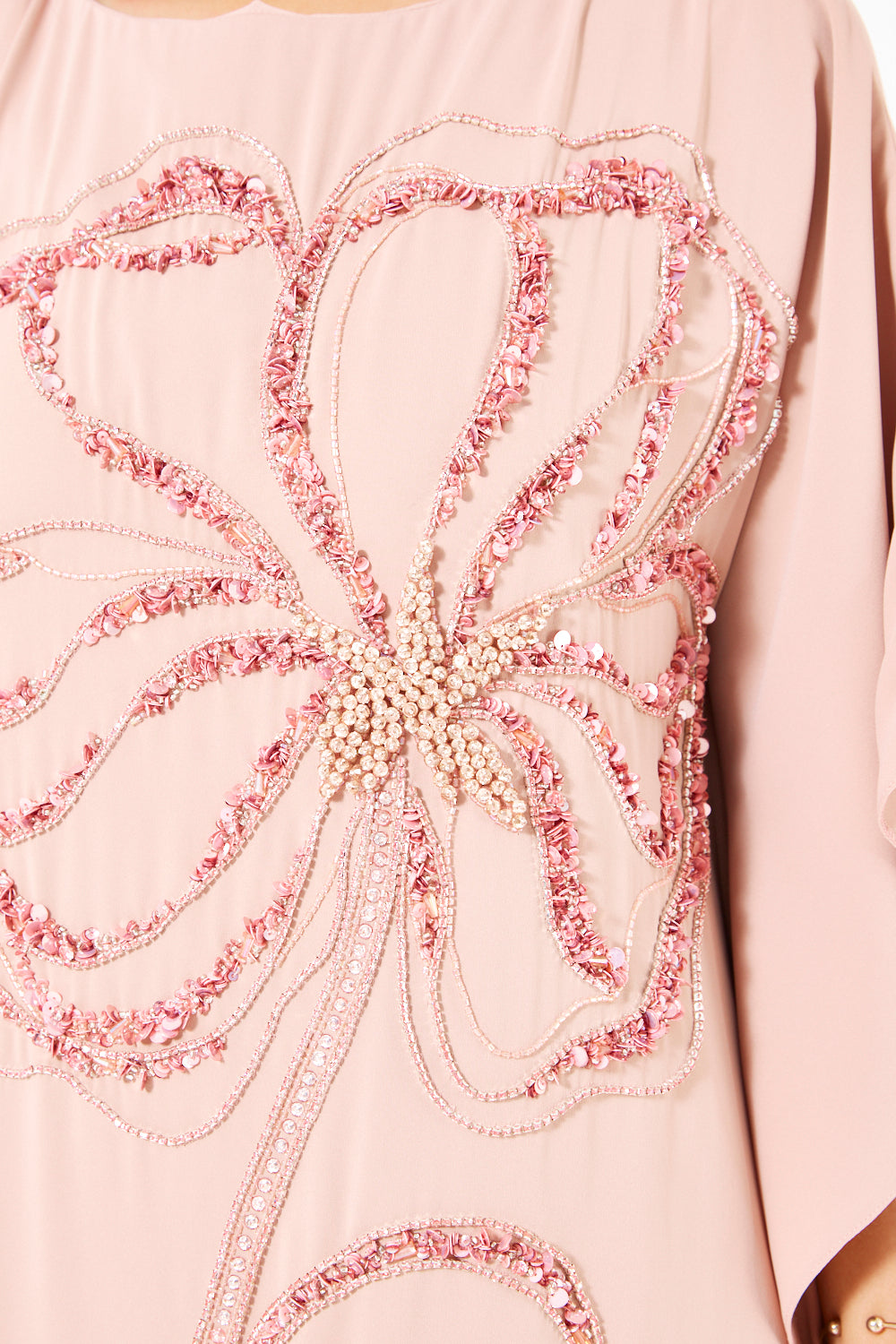Embellished Floral Motif Kaftan