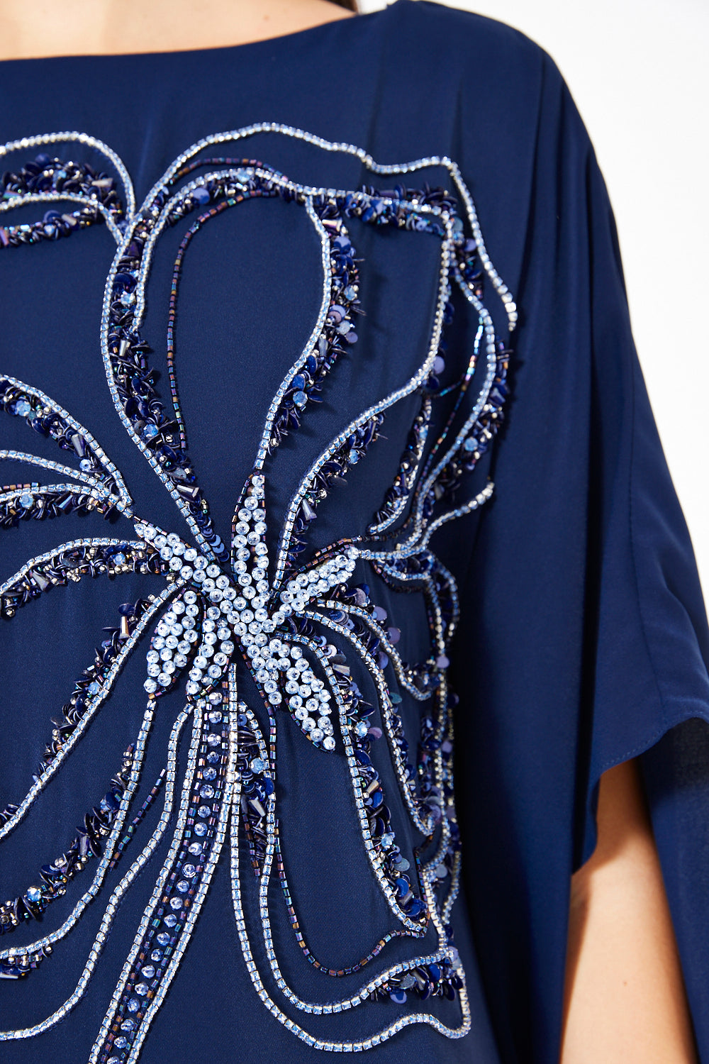Embellished Floral Motif Kaftan