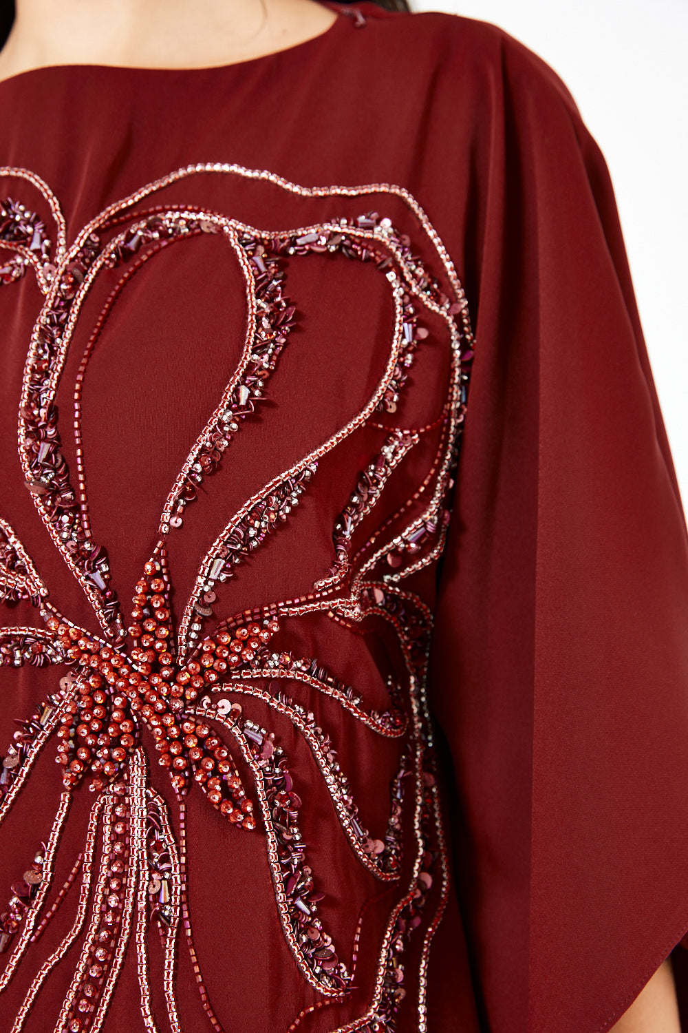 Embellished Floral Motif Kaftan