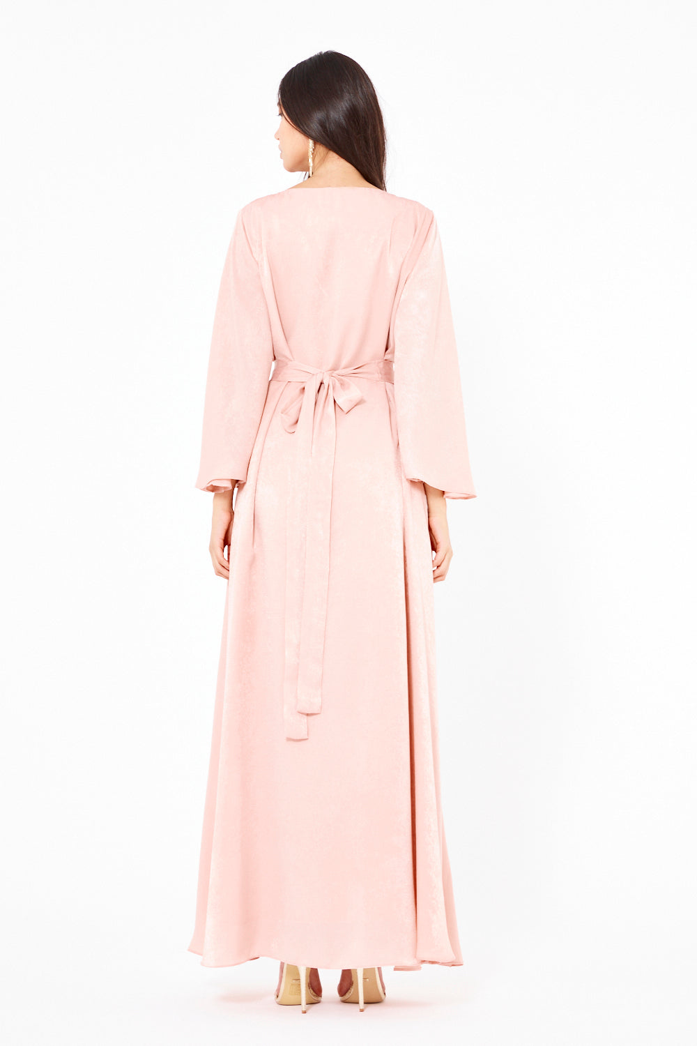 Embellished Belted Straight Gown