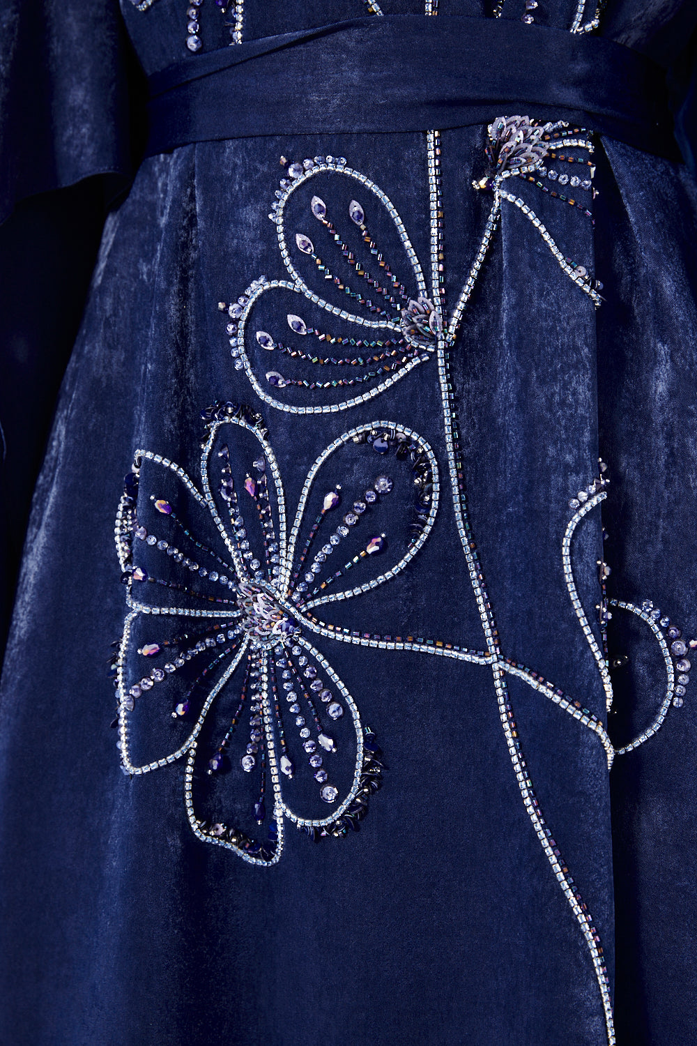 Floral Embellished Kaftan Gown