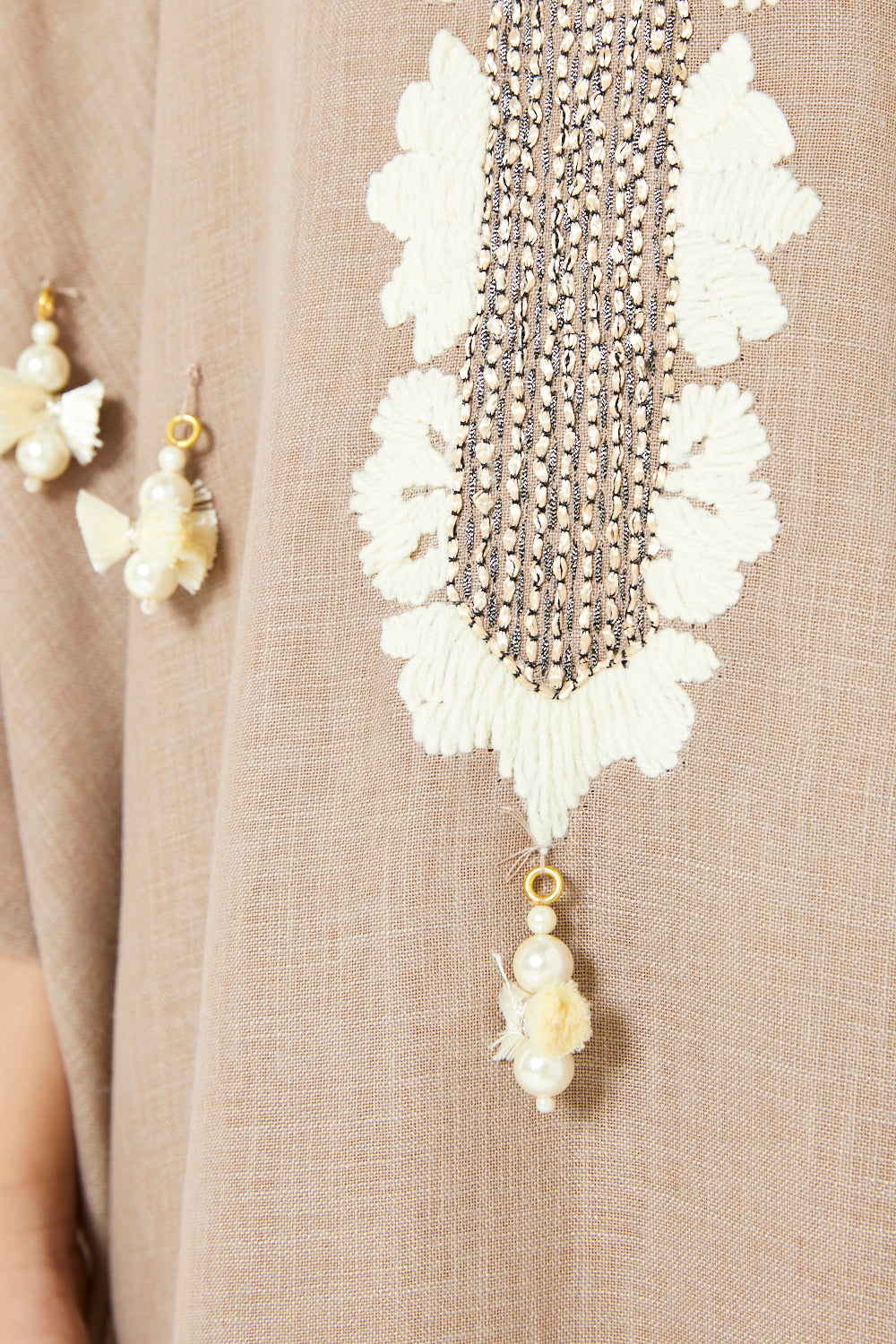 Beaded Drop work Kaftan Silhouette