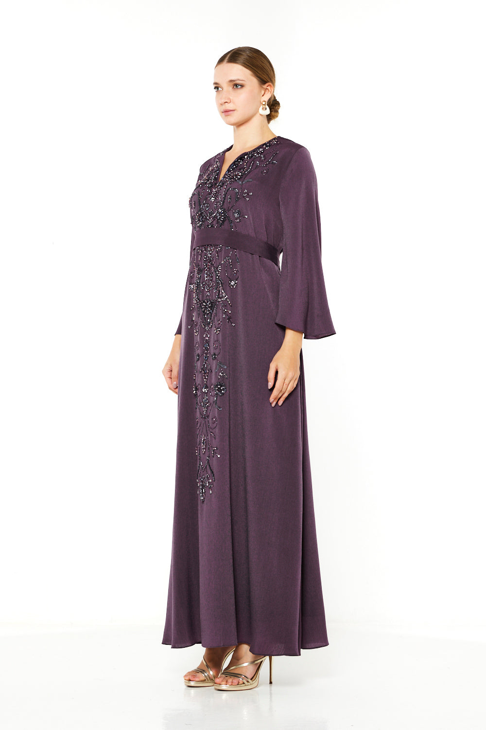 Beaded Motif Panel Dress