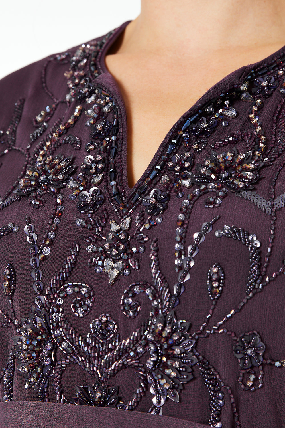 Beaded Motif Panel Dress