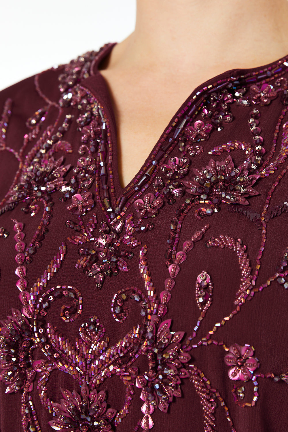 Beaded Motif Panel Dress
