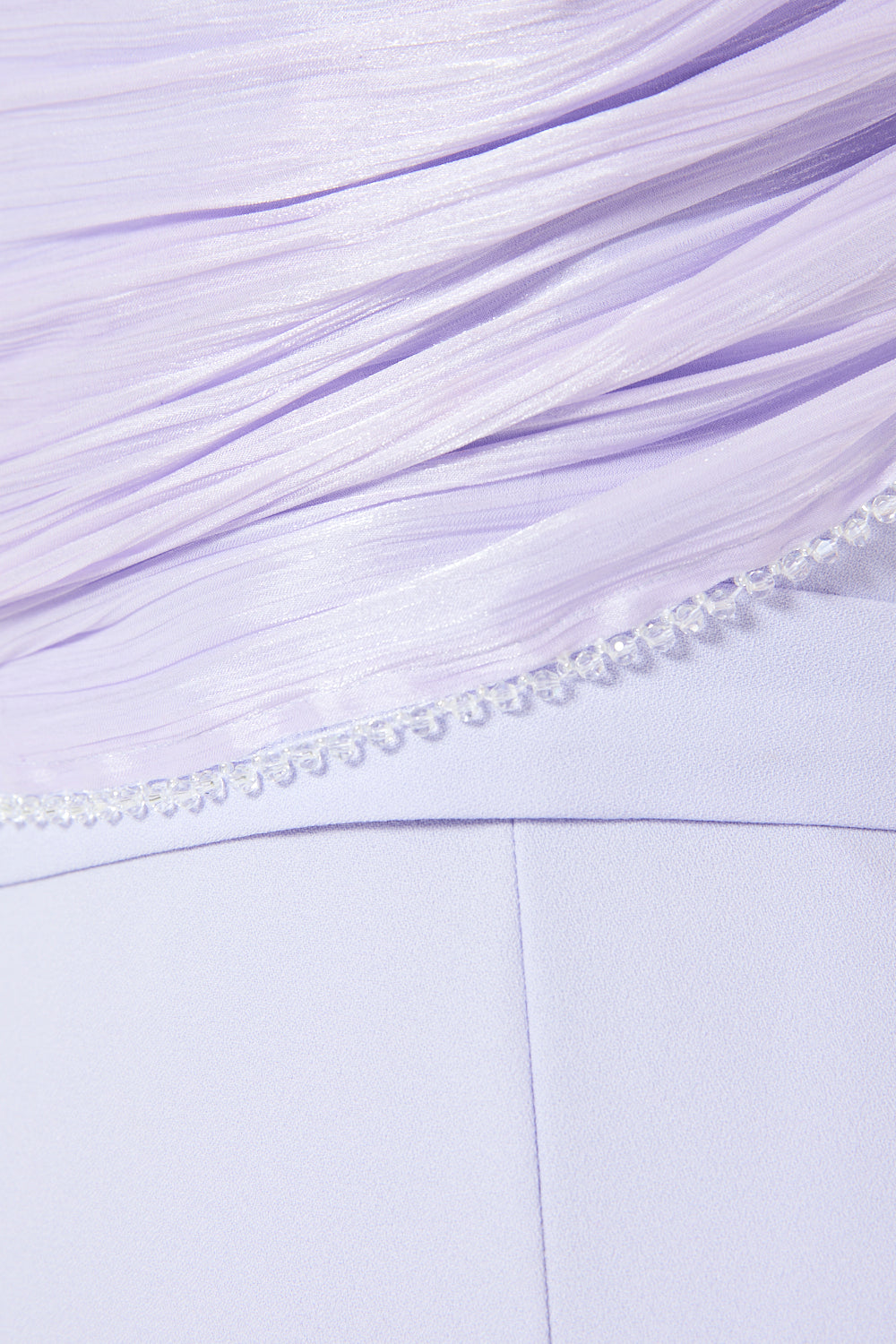 Draped Off-Shoulder Panel Gown