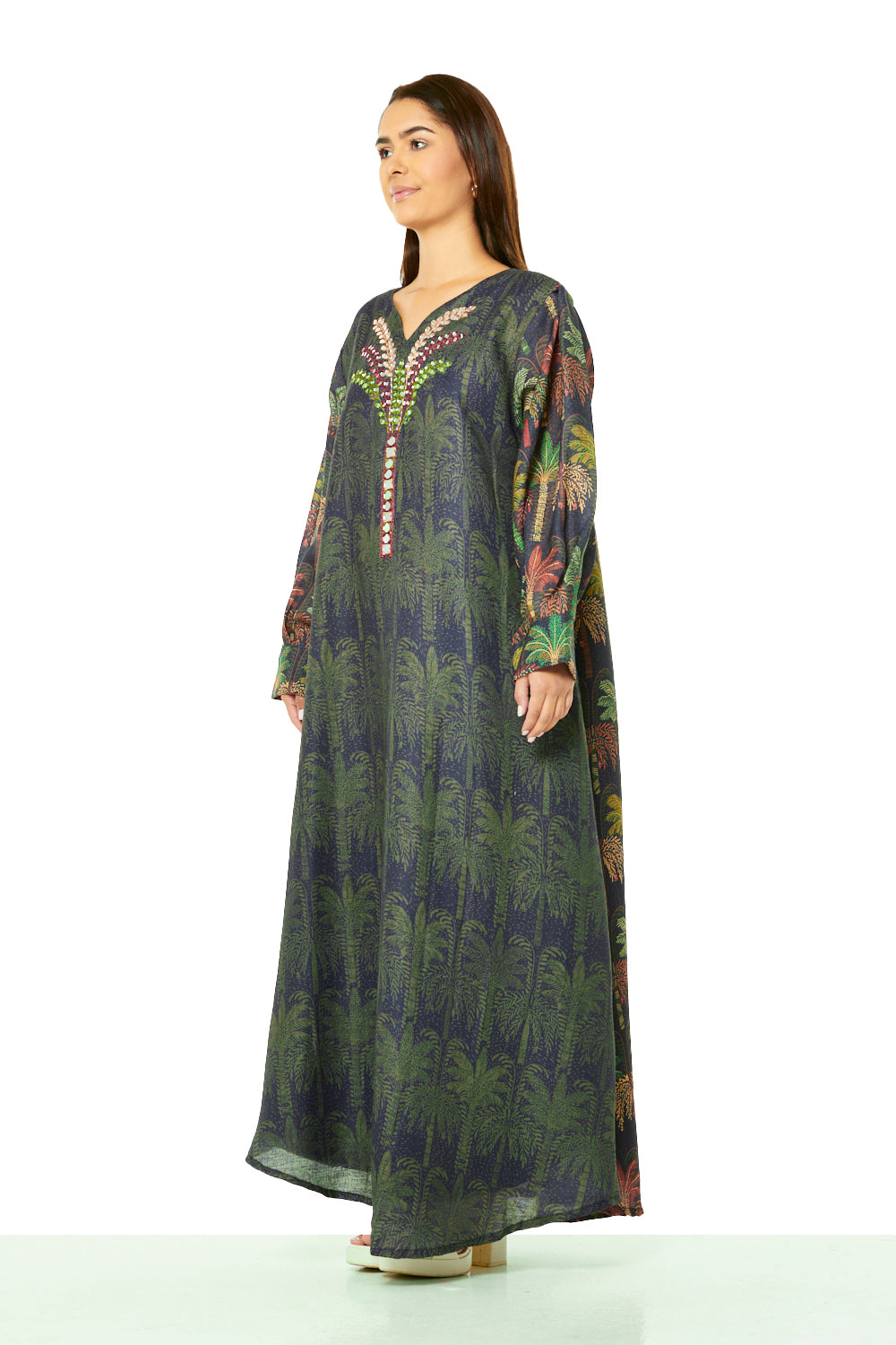 Palm Reverie Embroidered Jalabiya