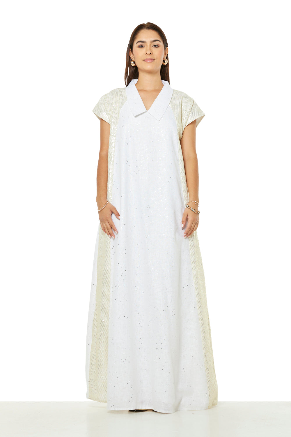 Ivory Starlight Panel Jalabiya