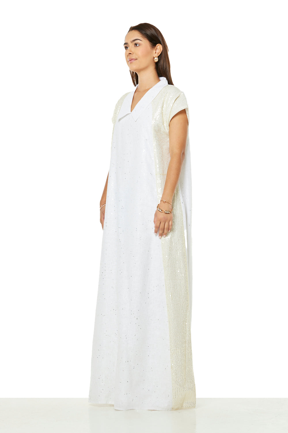 Ivory Starlight Panel Jalabiya