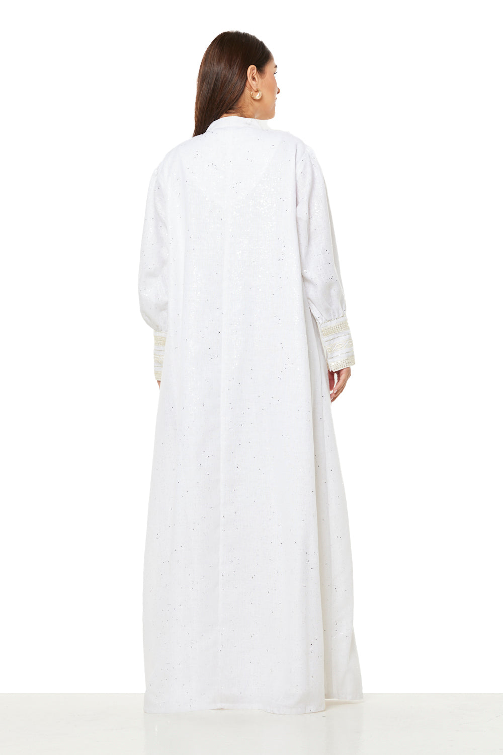 Soft Gleam Embroidered Panel Jalabiya