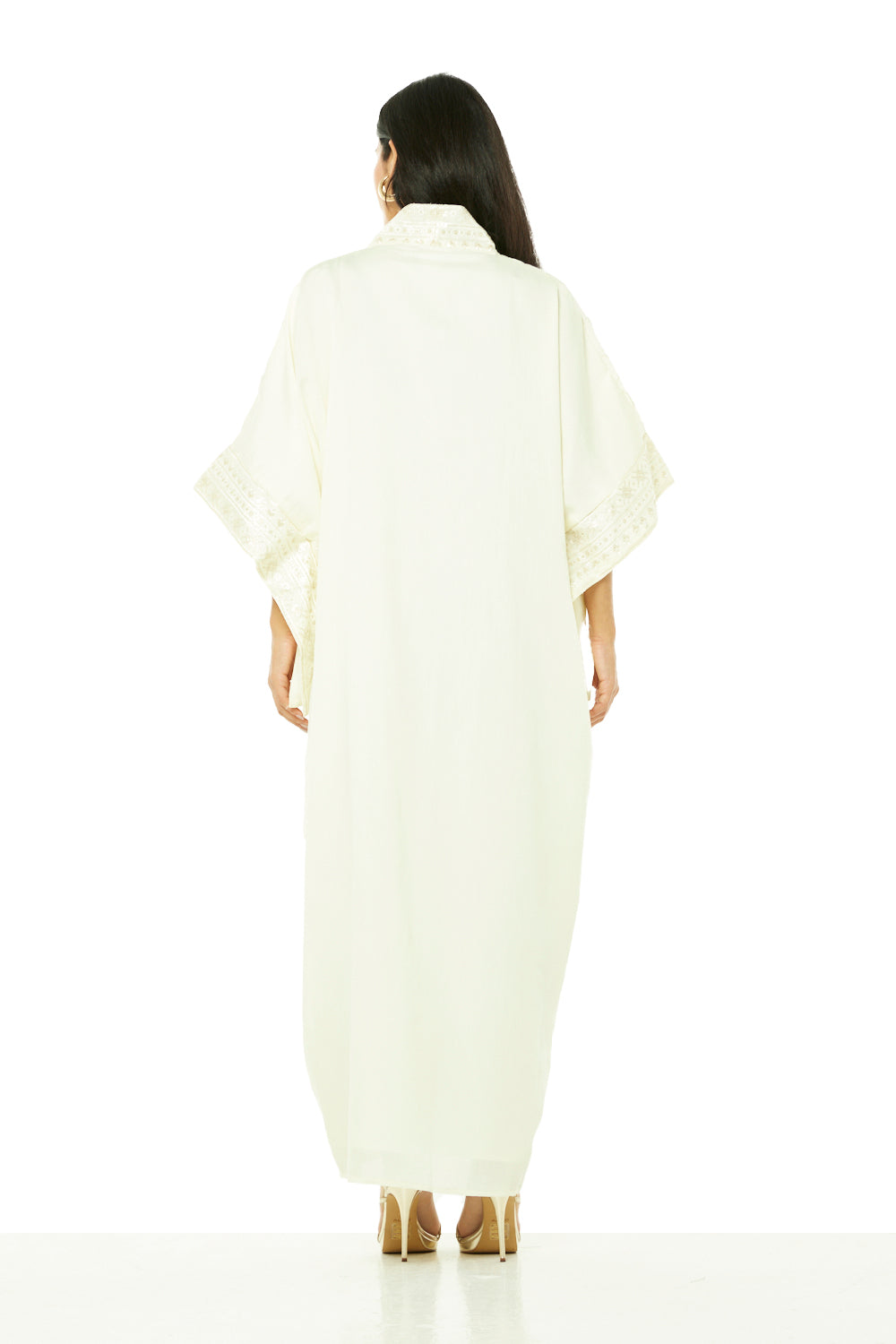 Ivory Noor Embroidered Jalabiya