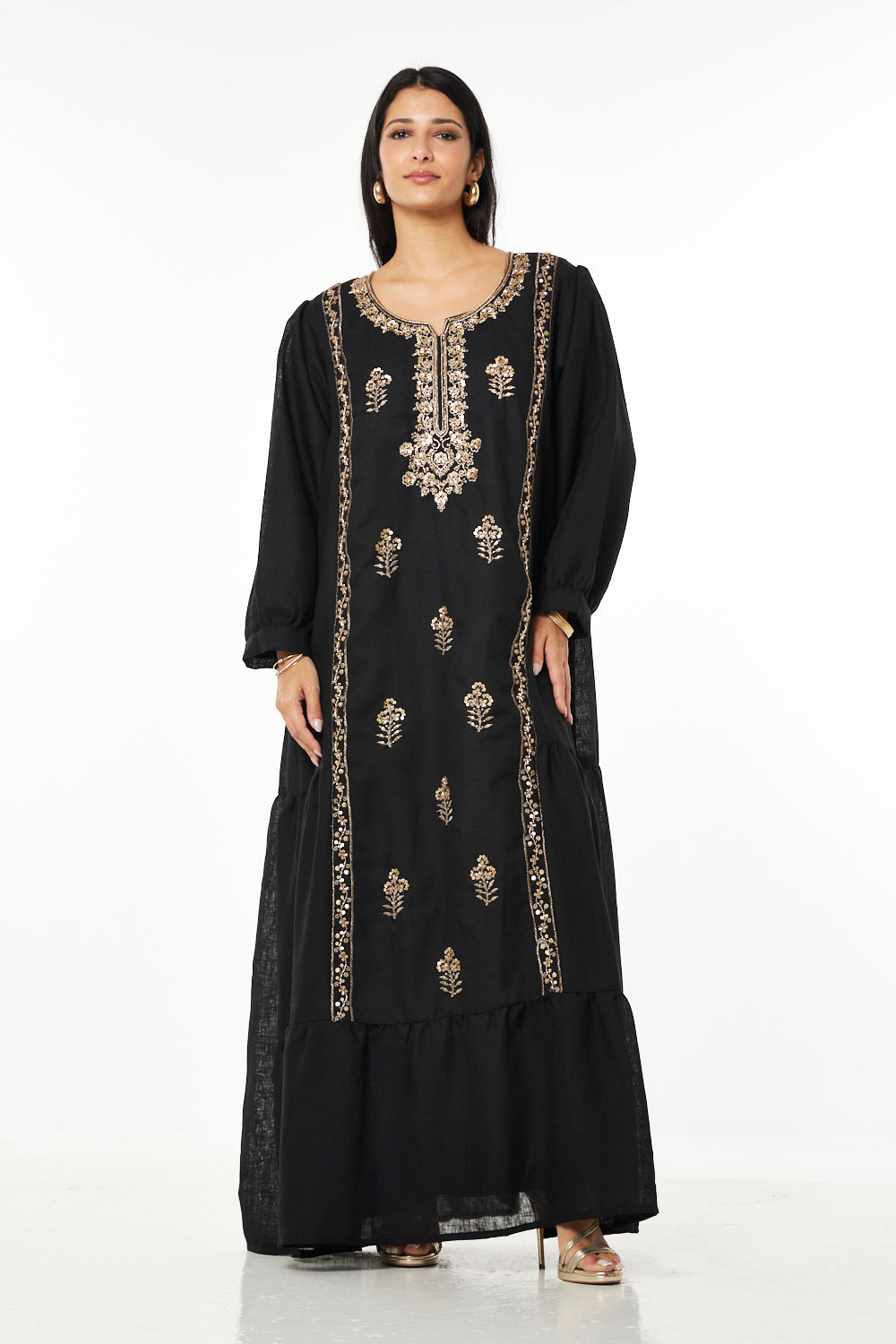 Noir Heritage Embroidered Kaftan