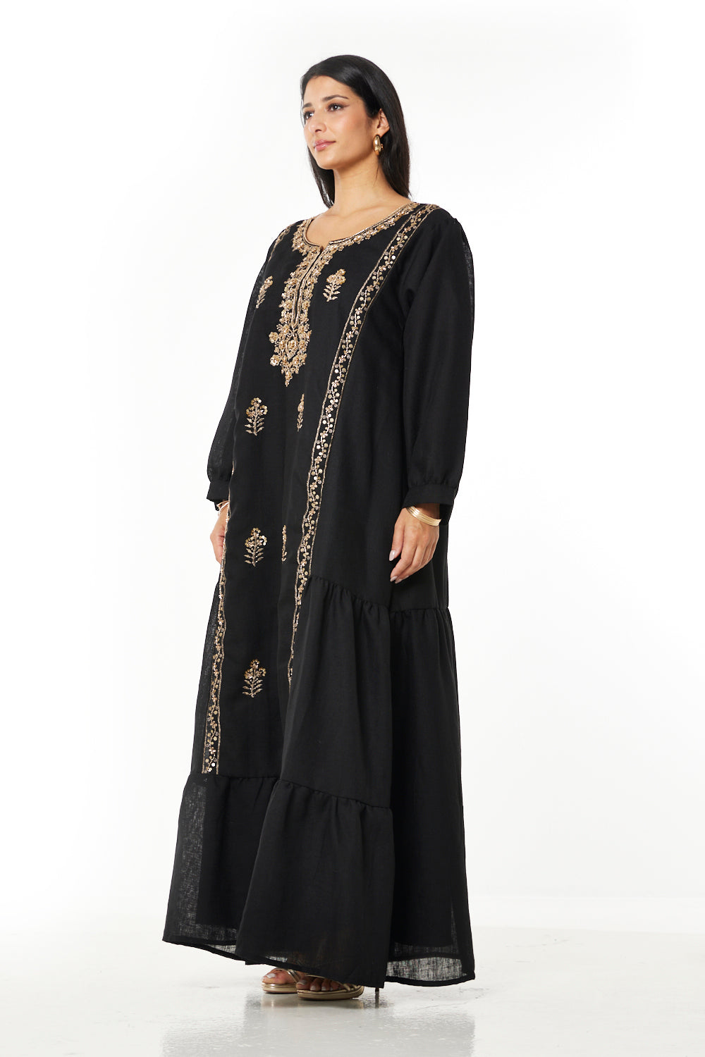 Noir Heritage Embroidered Kaftan