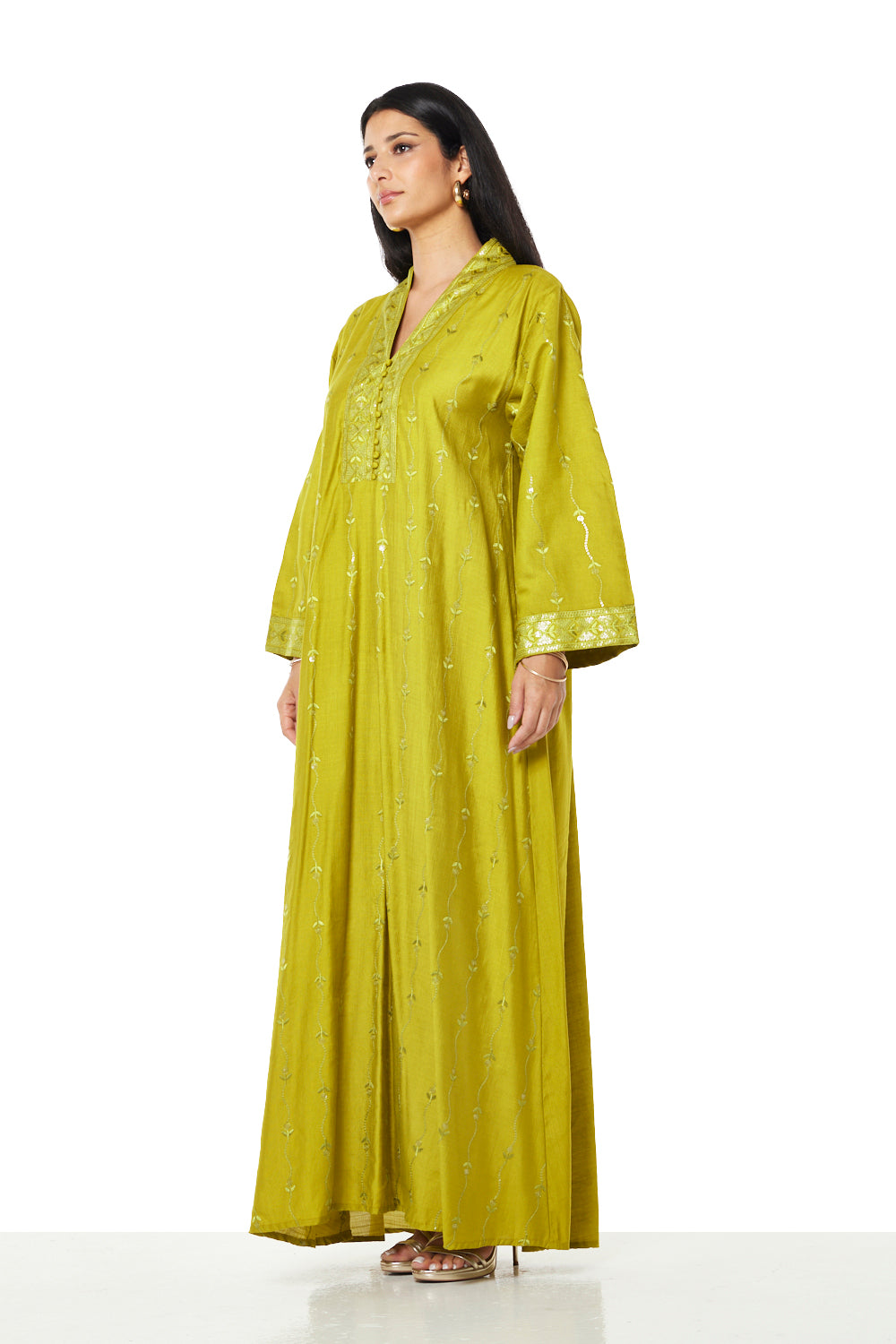 Amethyst Embroidered Panel Kaftan