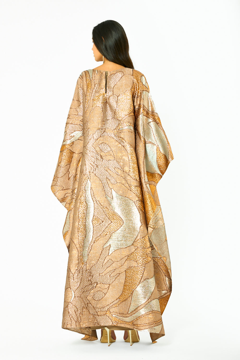 Abstract Print Layered Kaftan Set