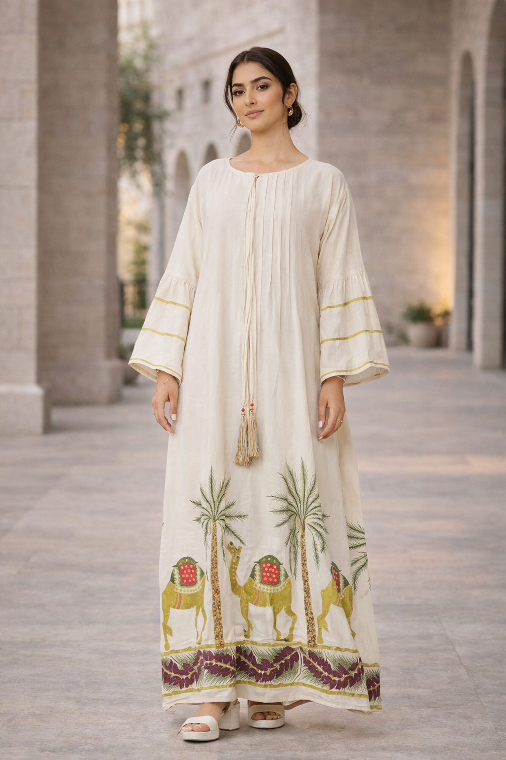 Abstract Palm Design Jalabiya