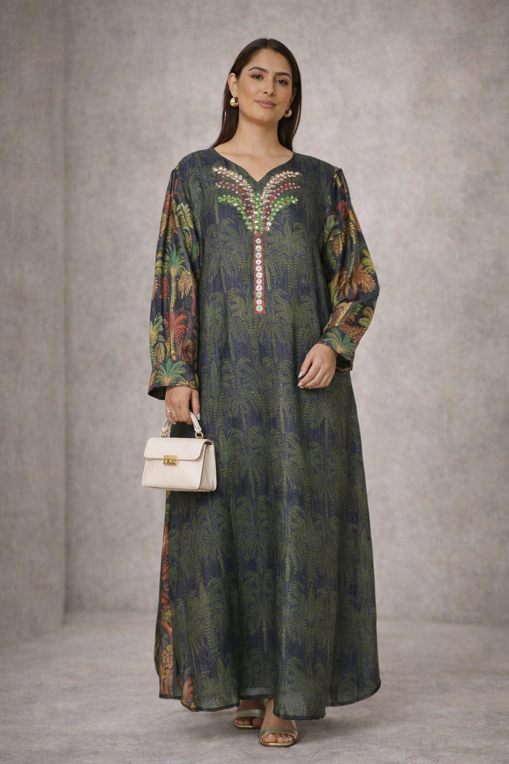 Palm Reverie Embroidered Jalabiya