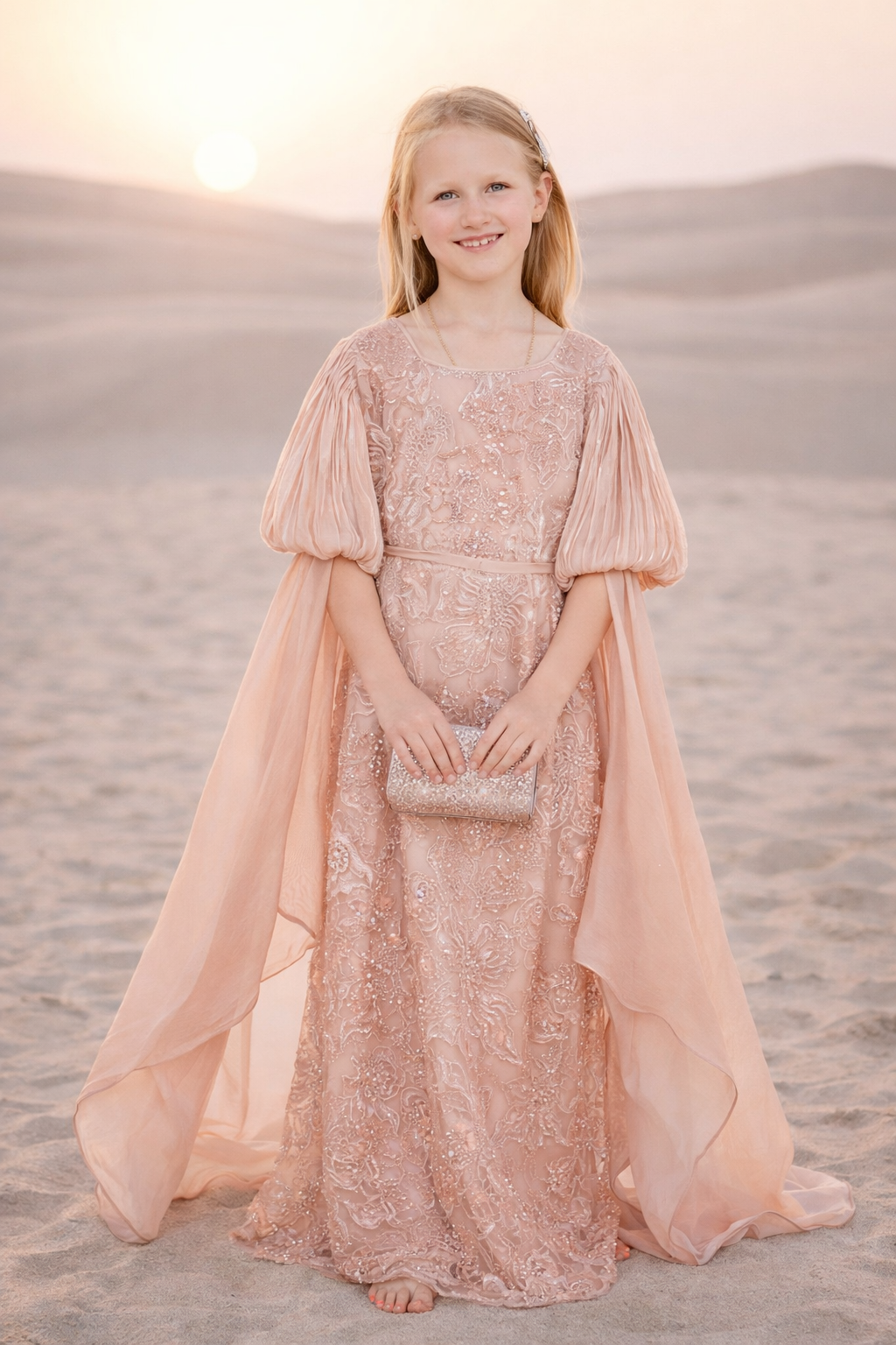 Whimsical Floral Embellished Elegance Gown