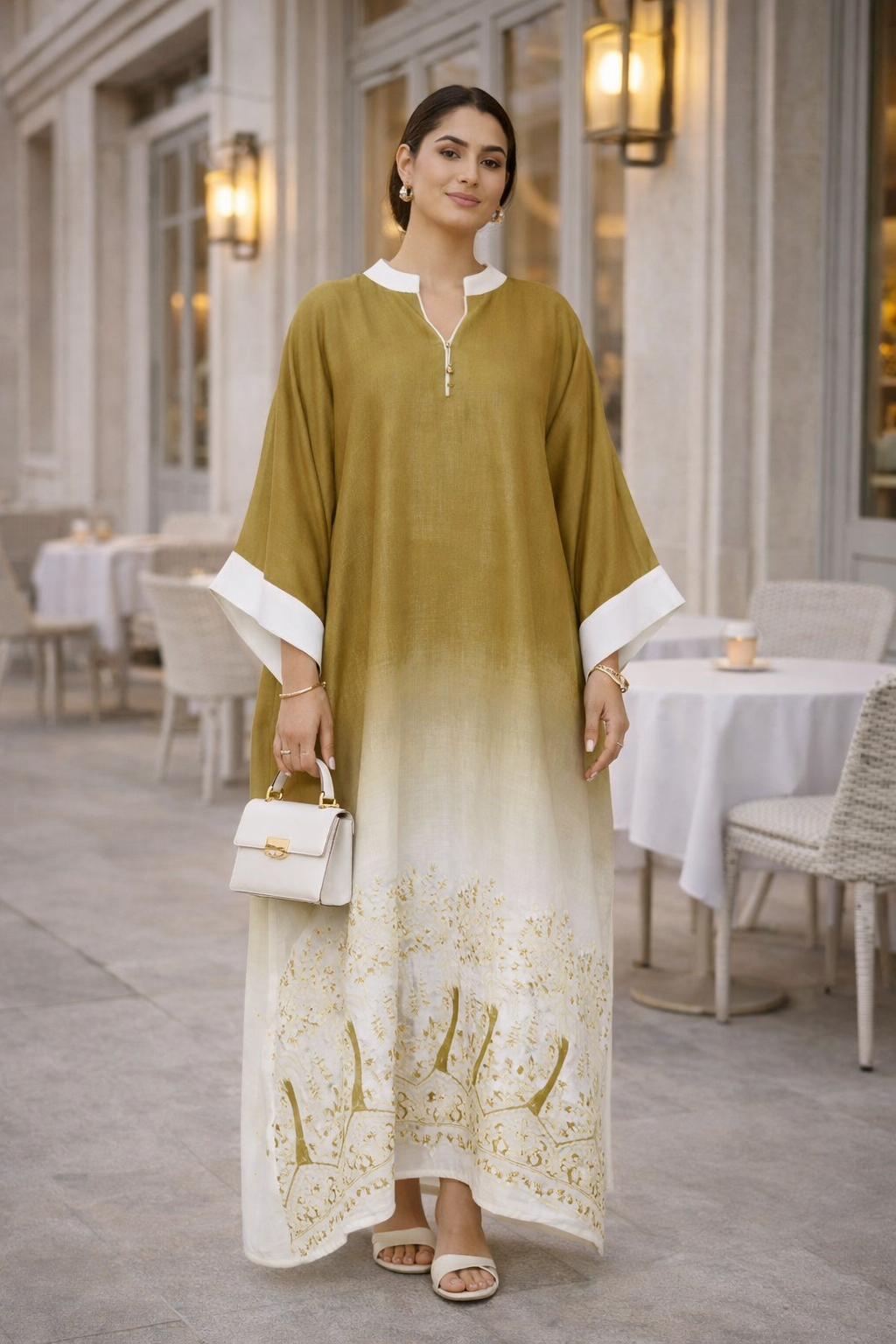 Golden Canopy Ombre Jalabiya