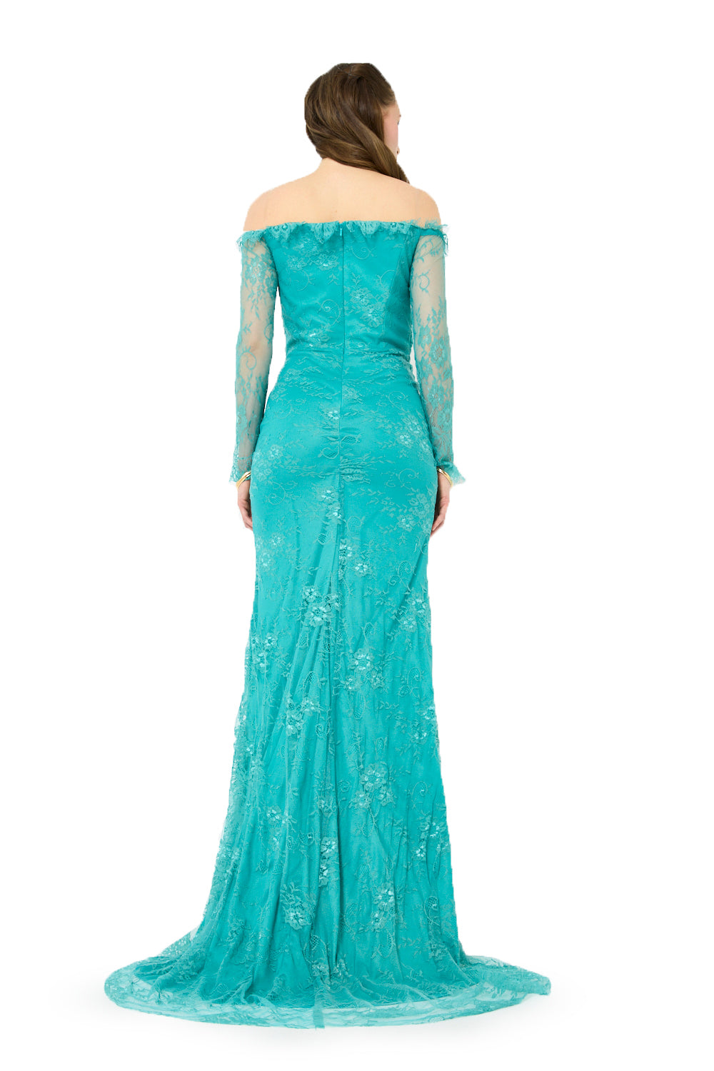 Twist Waist Cascade Gown