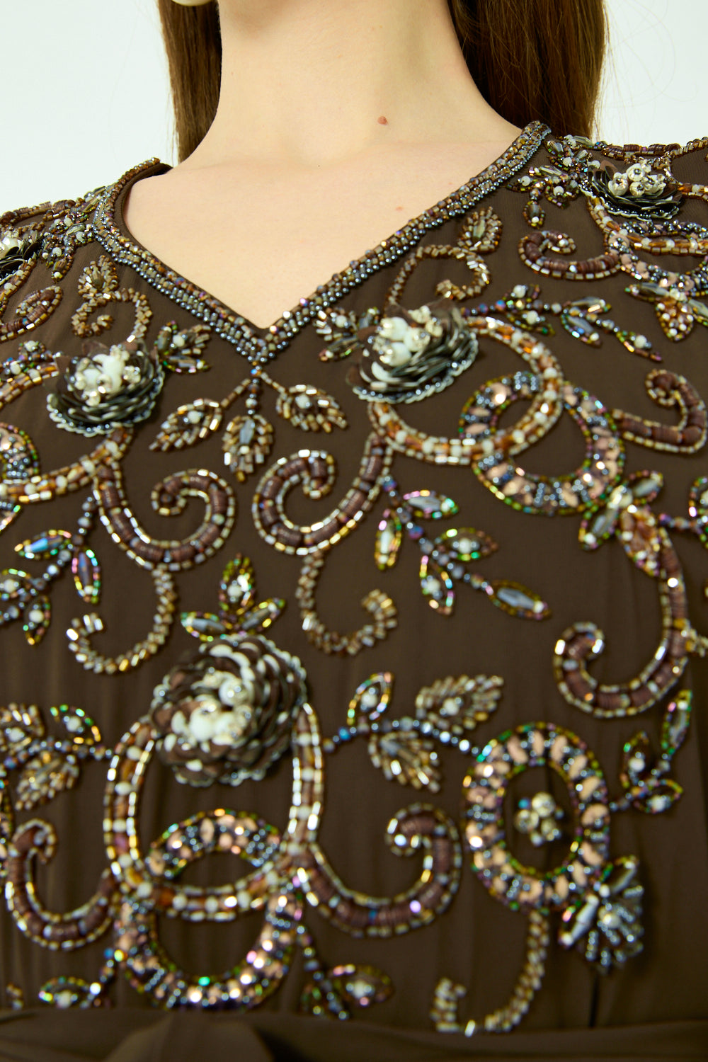 Tie Waist Embellished Kaftan