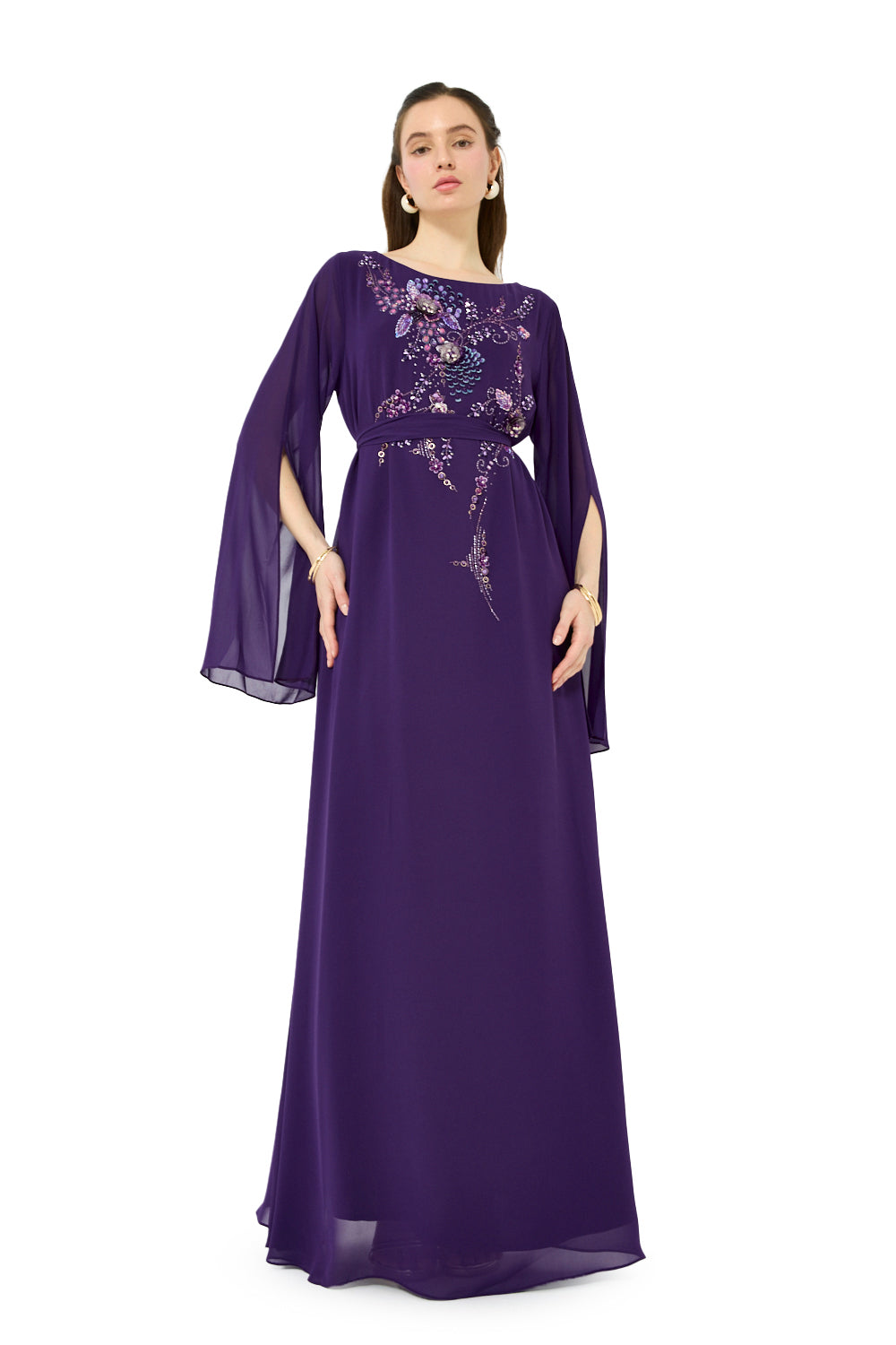 Split Sleeve Belted Kaftan