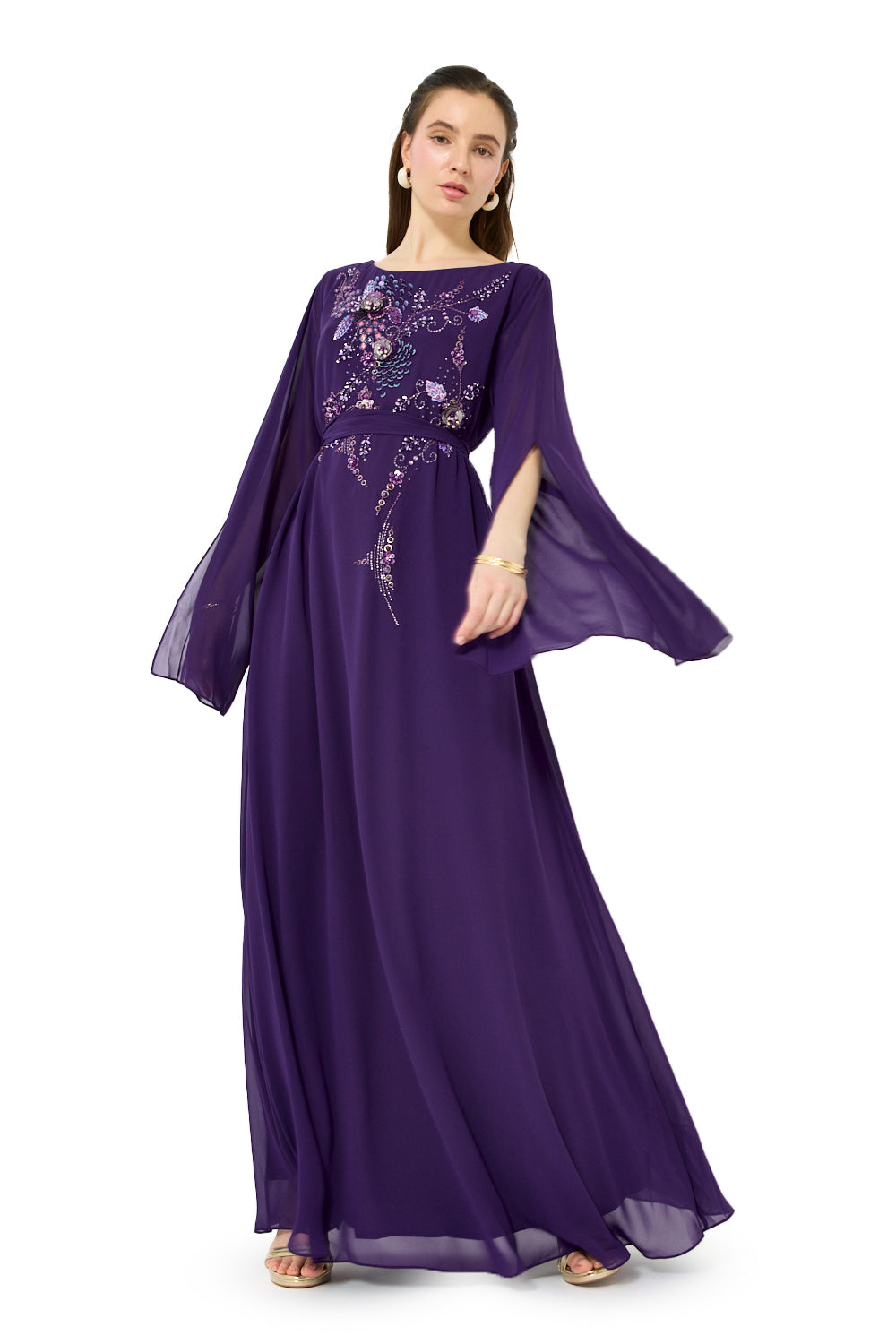 Split Sleeve Belted Kaftan