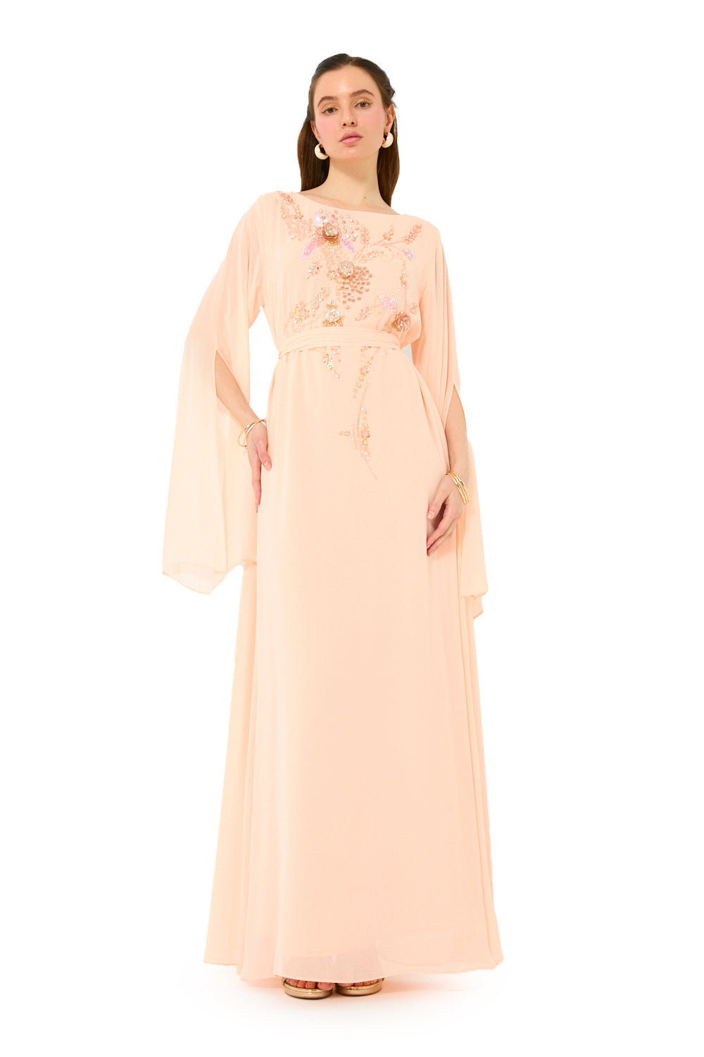 Split Sleeve Belted Kaftan