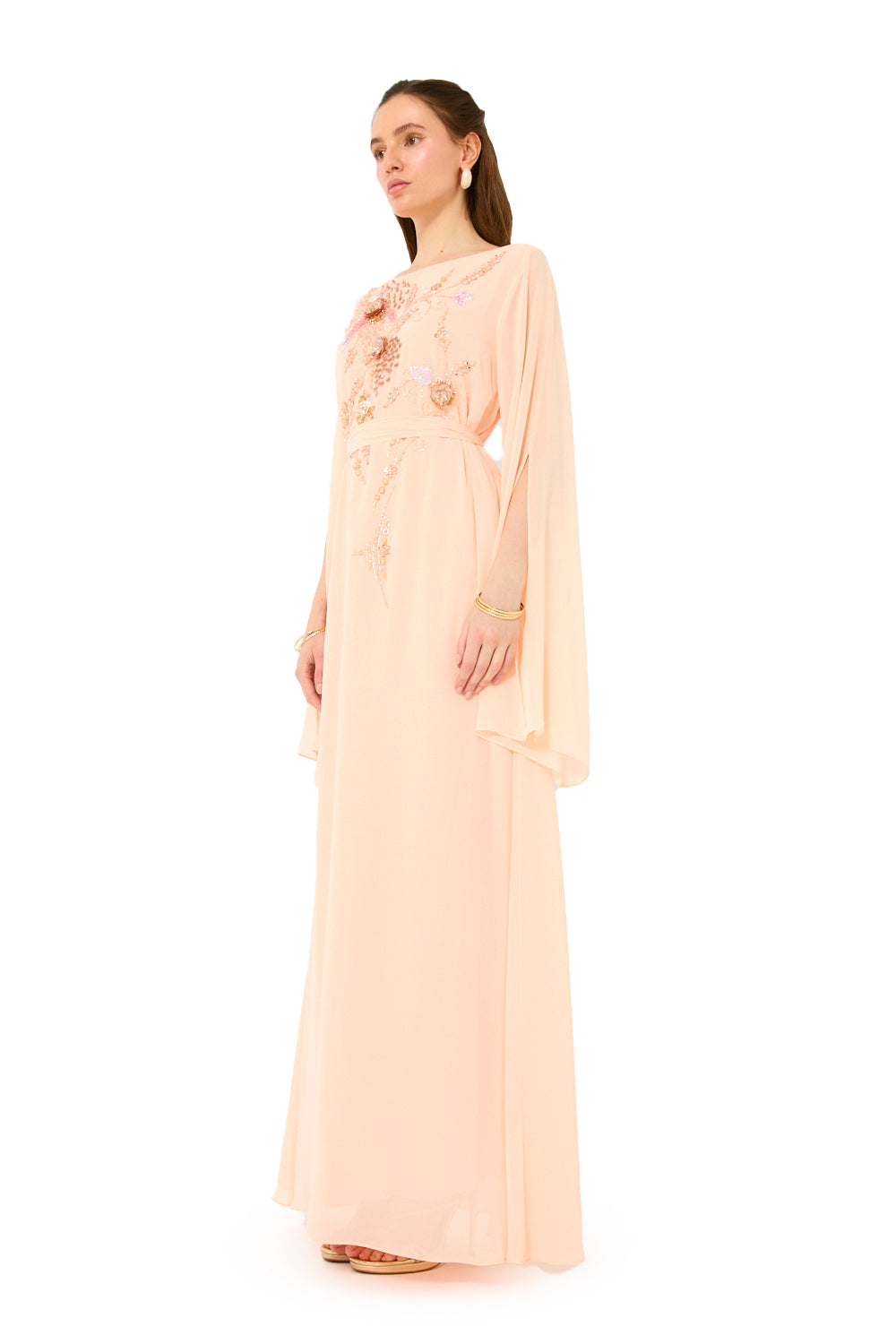 Split Sleeve Belted Kaftan
