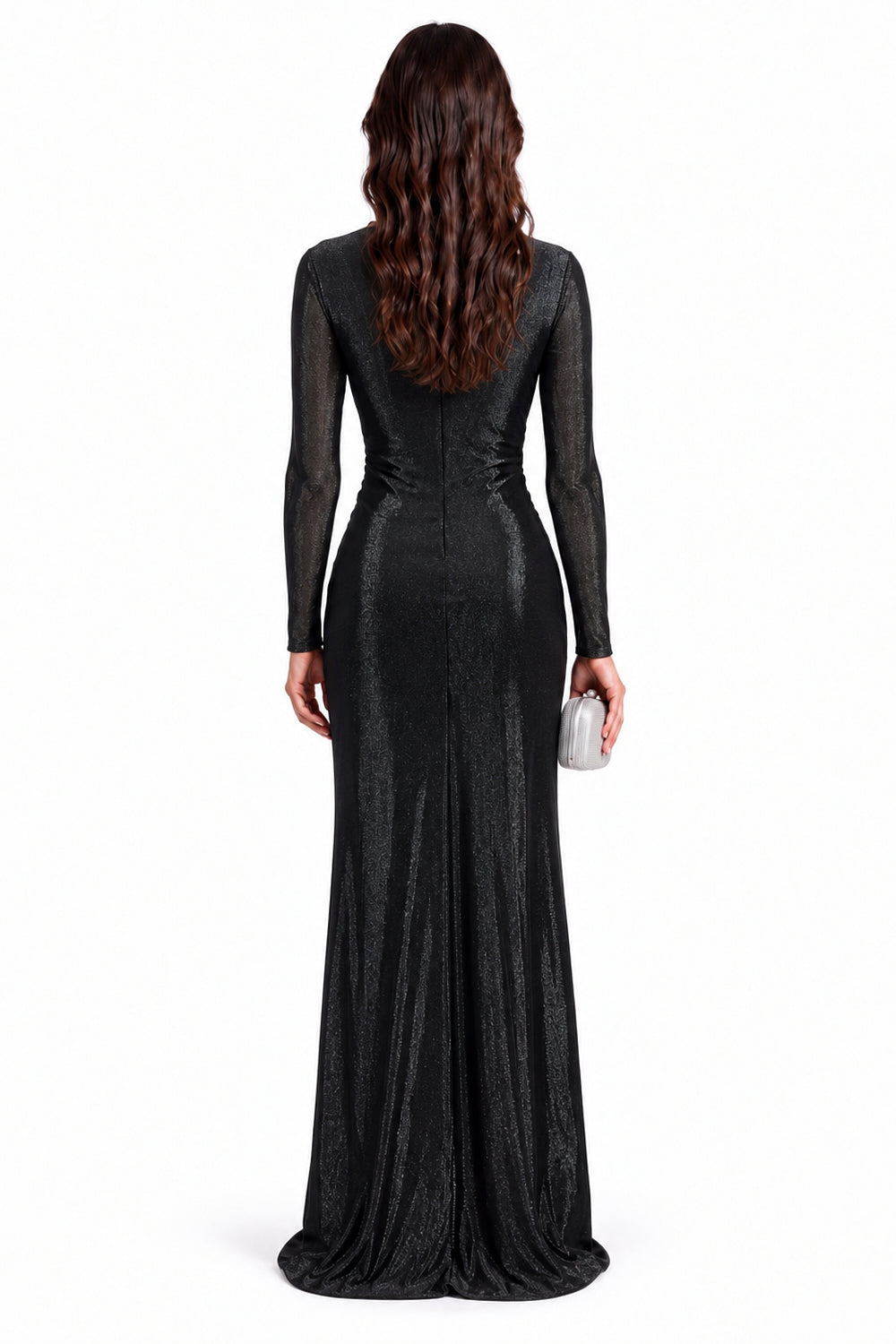 "Ayla" Knotted Shimmer Jersey Dress