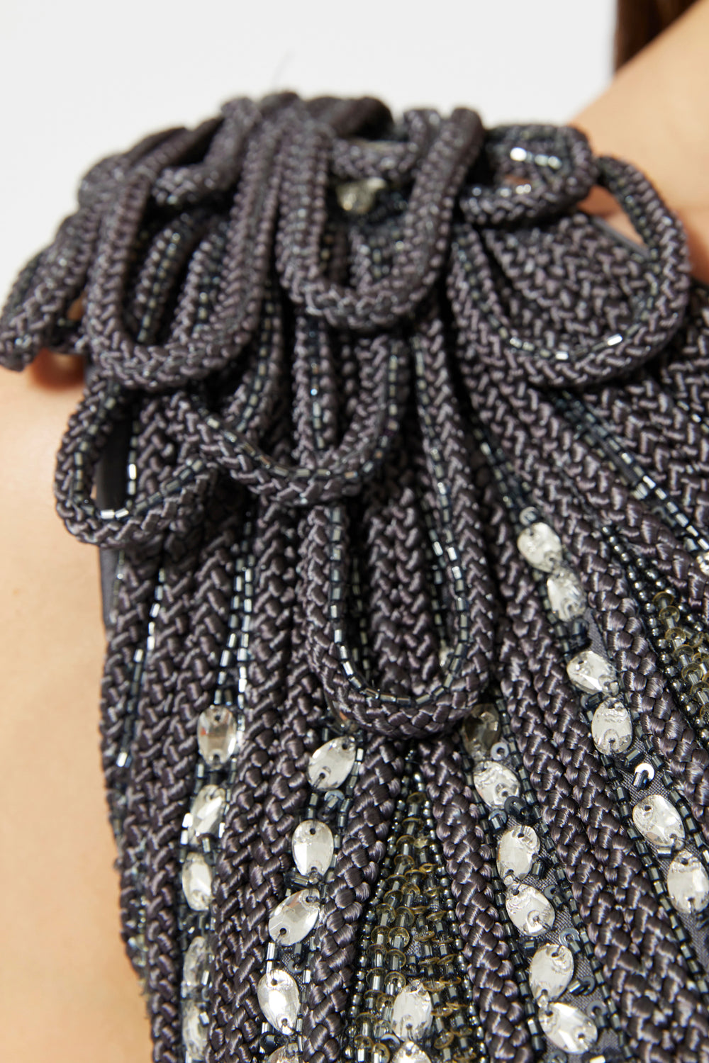 One-Shoulder Floral Accent Gown