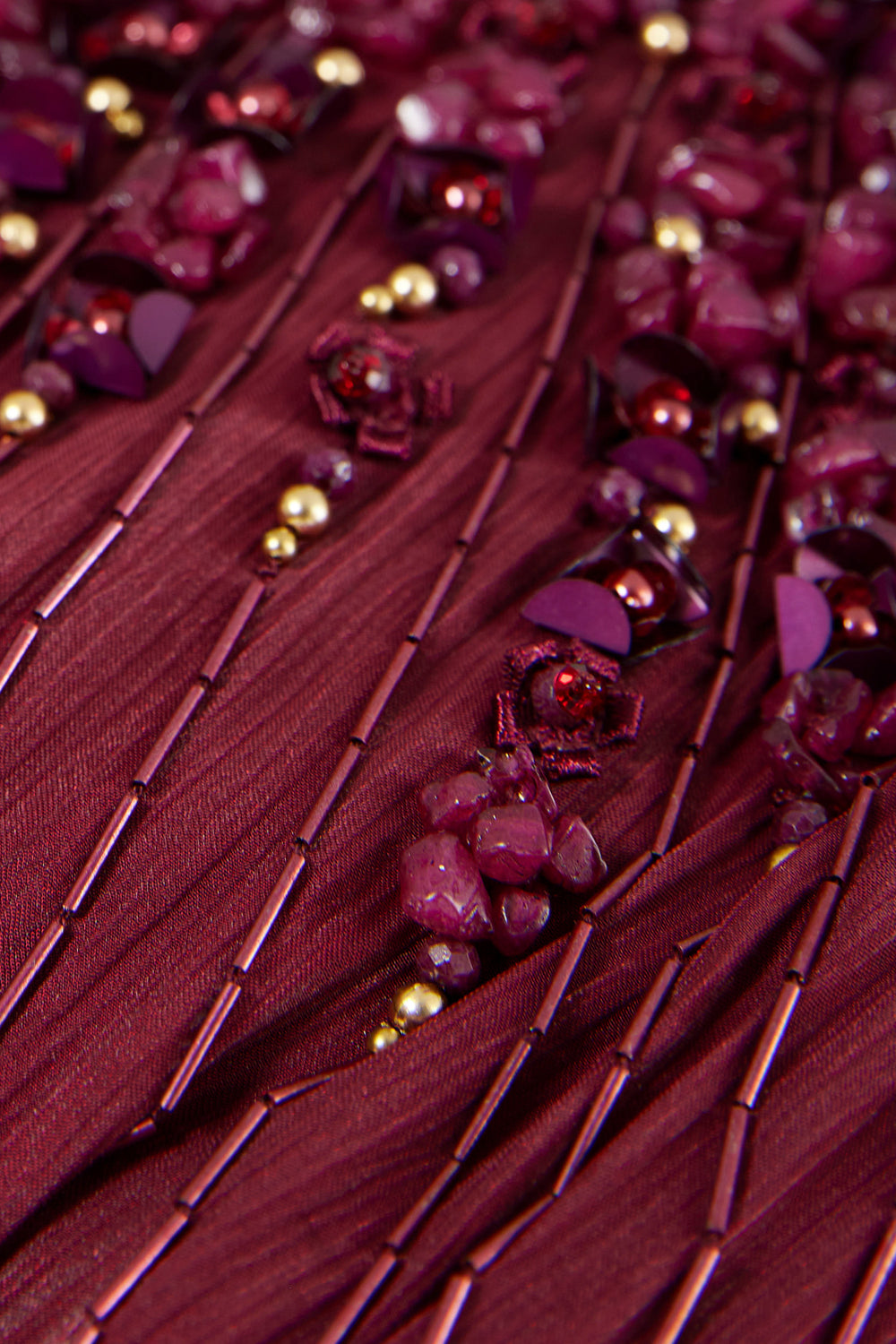 Textured Tiered Sleeve Gown