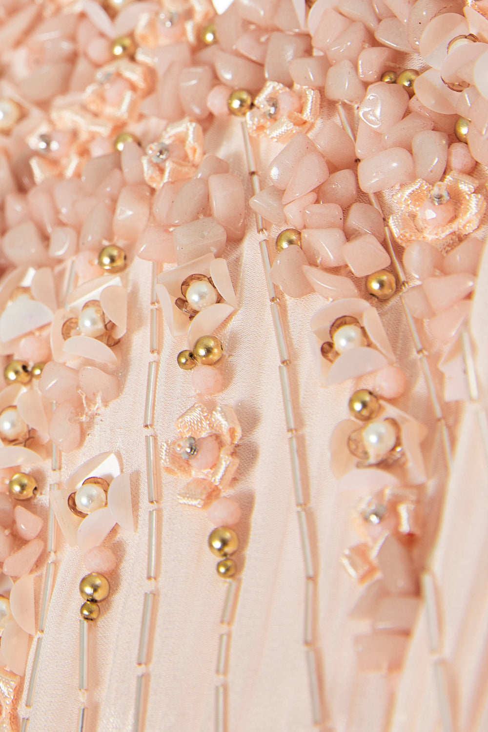 Textured Tiered Sleeve Gown