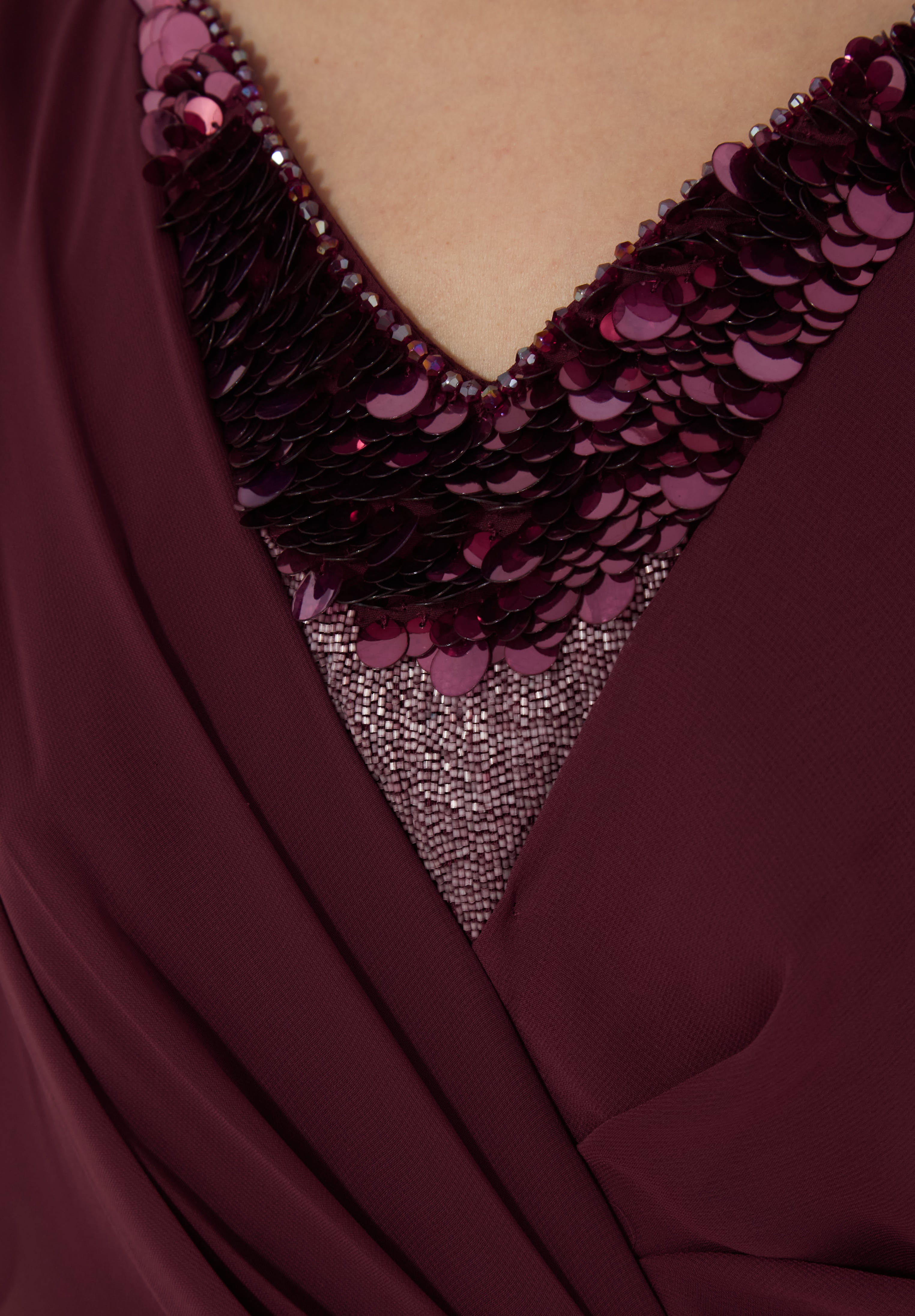 Draped Cape Midi Dress