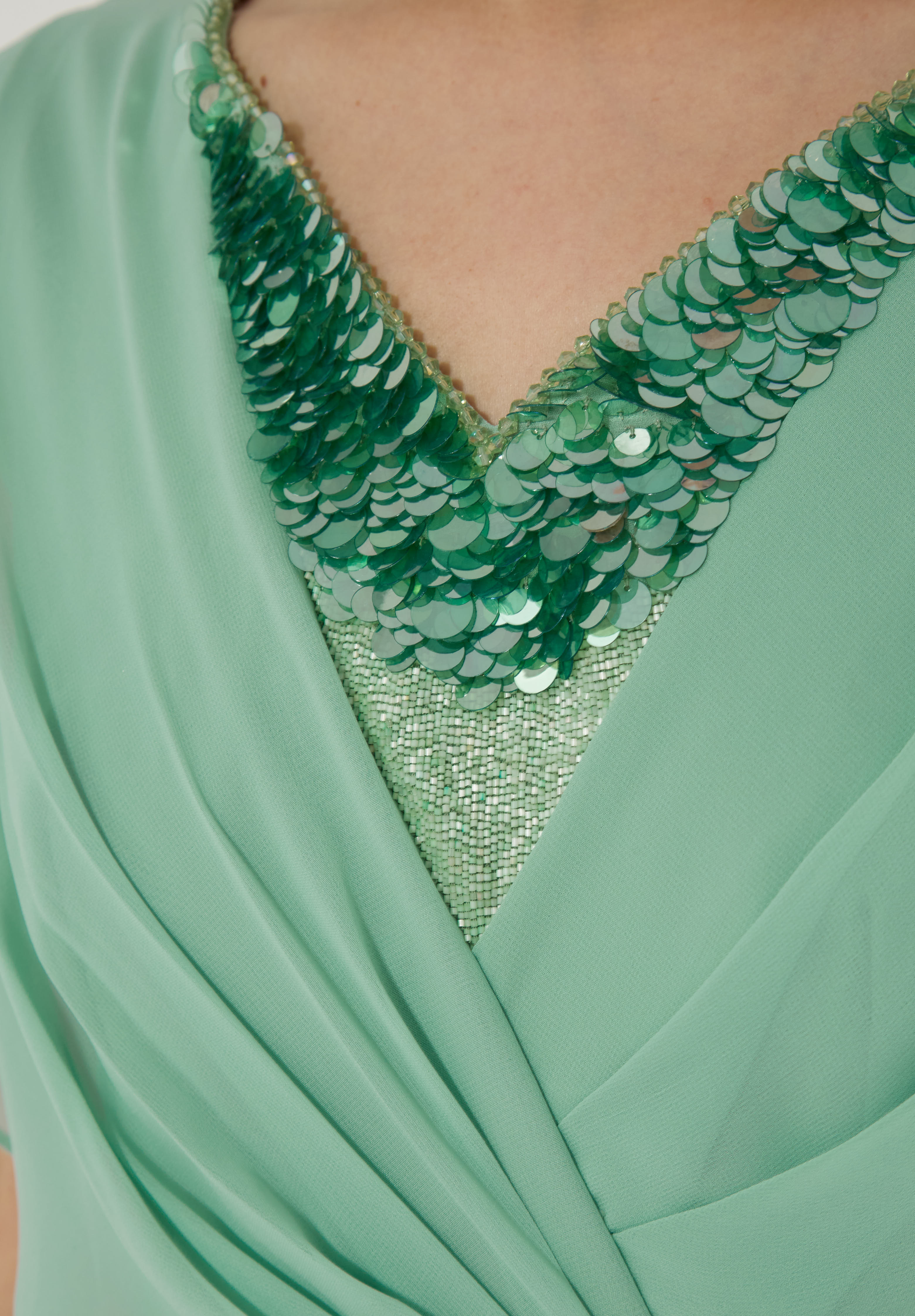 Draped Cape Midi Dress